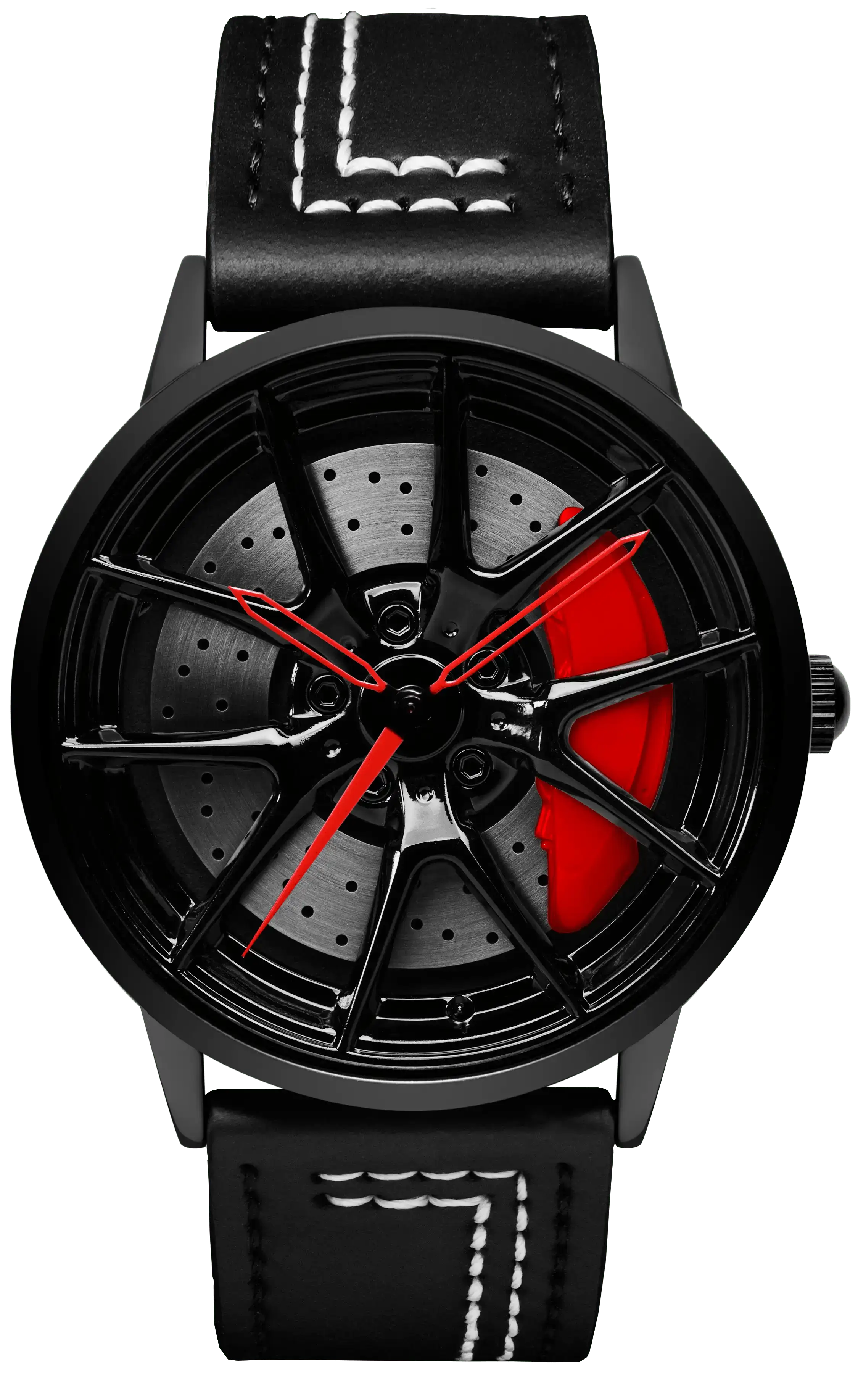 Shop Bayer 763M Red - White Leather Strap | RS Chrono
