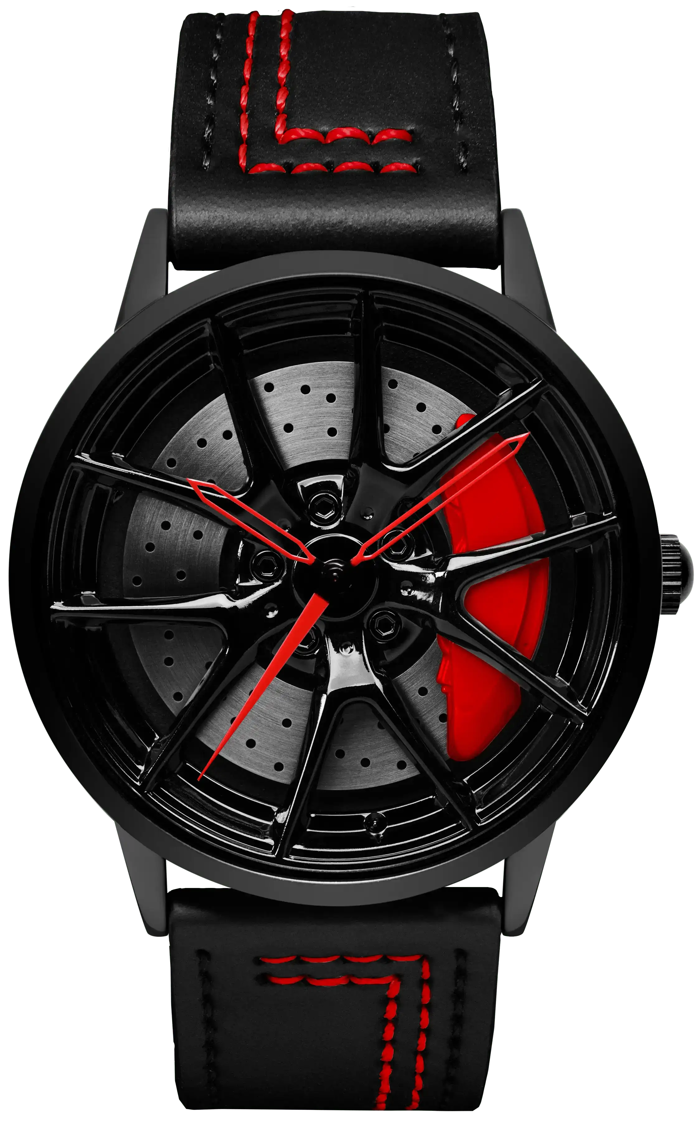 Shop Bayer 763M Red - Red Leather Strap | RS Chrono