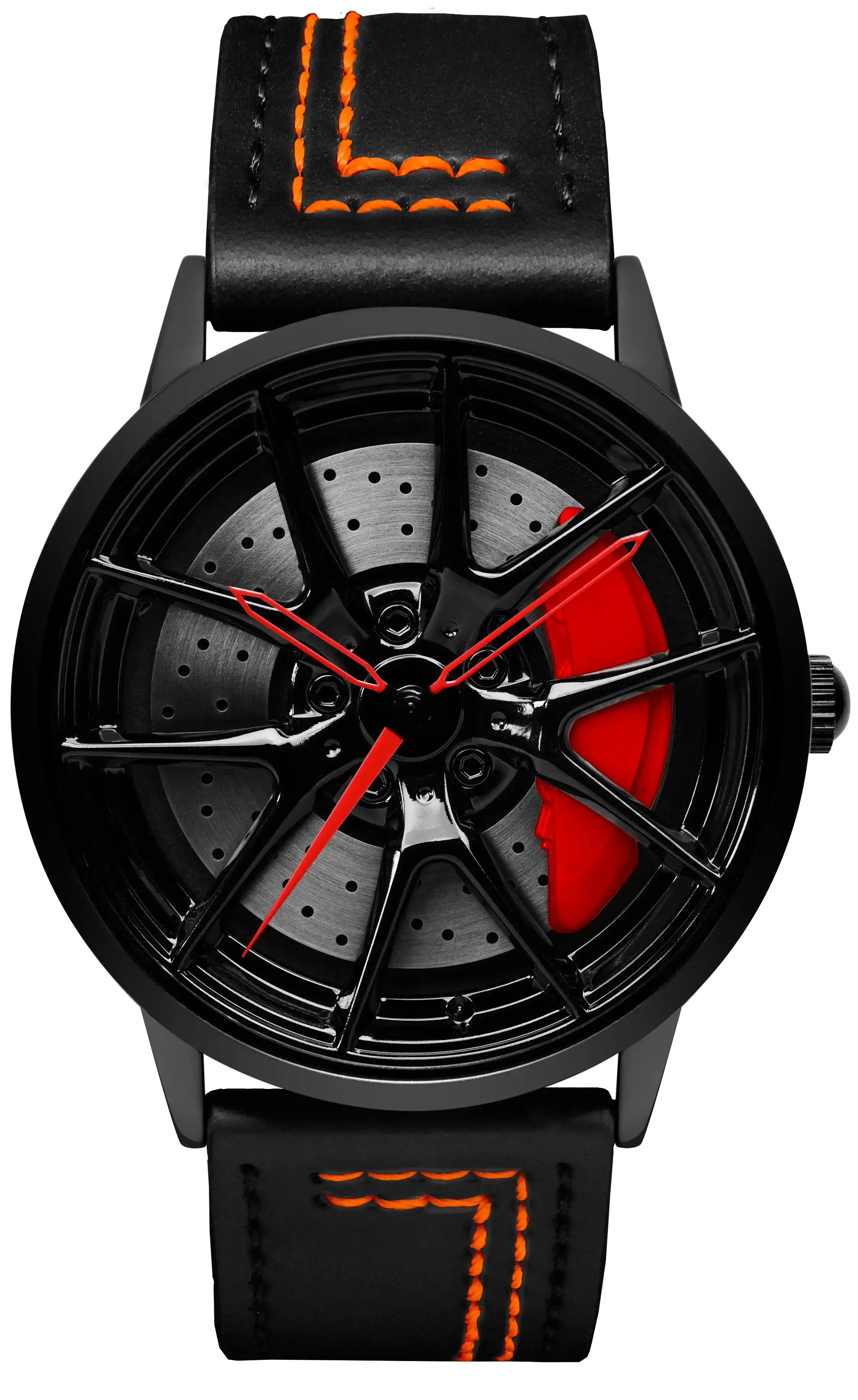 Shop Bayer 763M Red - Orange Leather Strap | RS Chrono