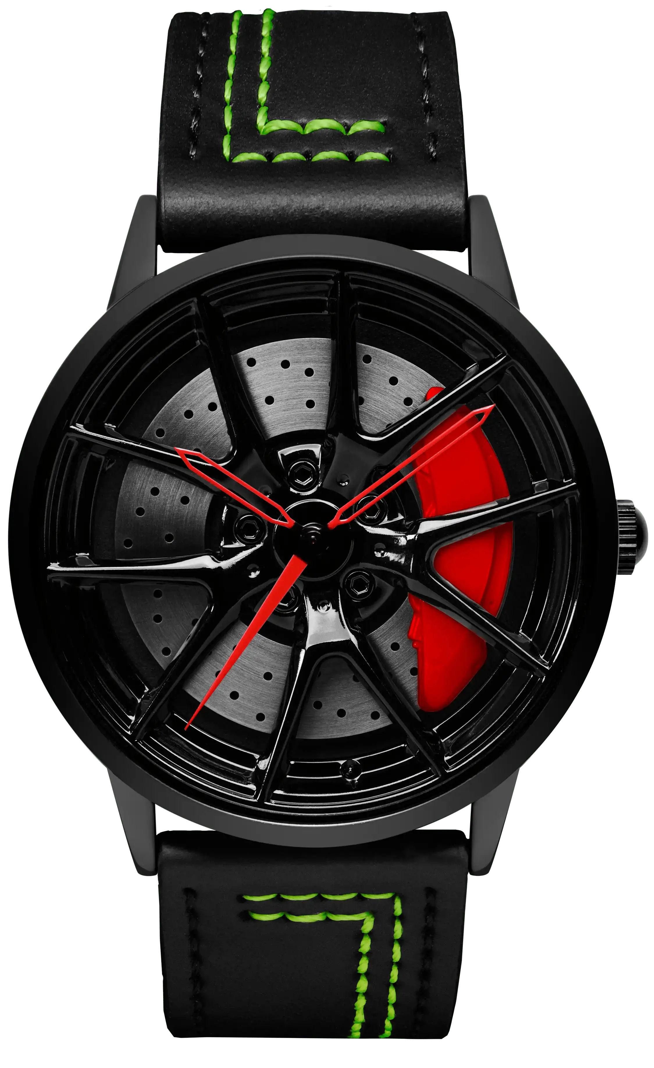 Shop Bayer 763M Red - Green Leather Strap | RS Chrono