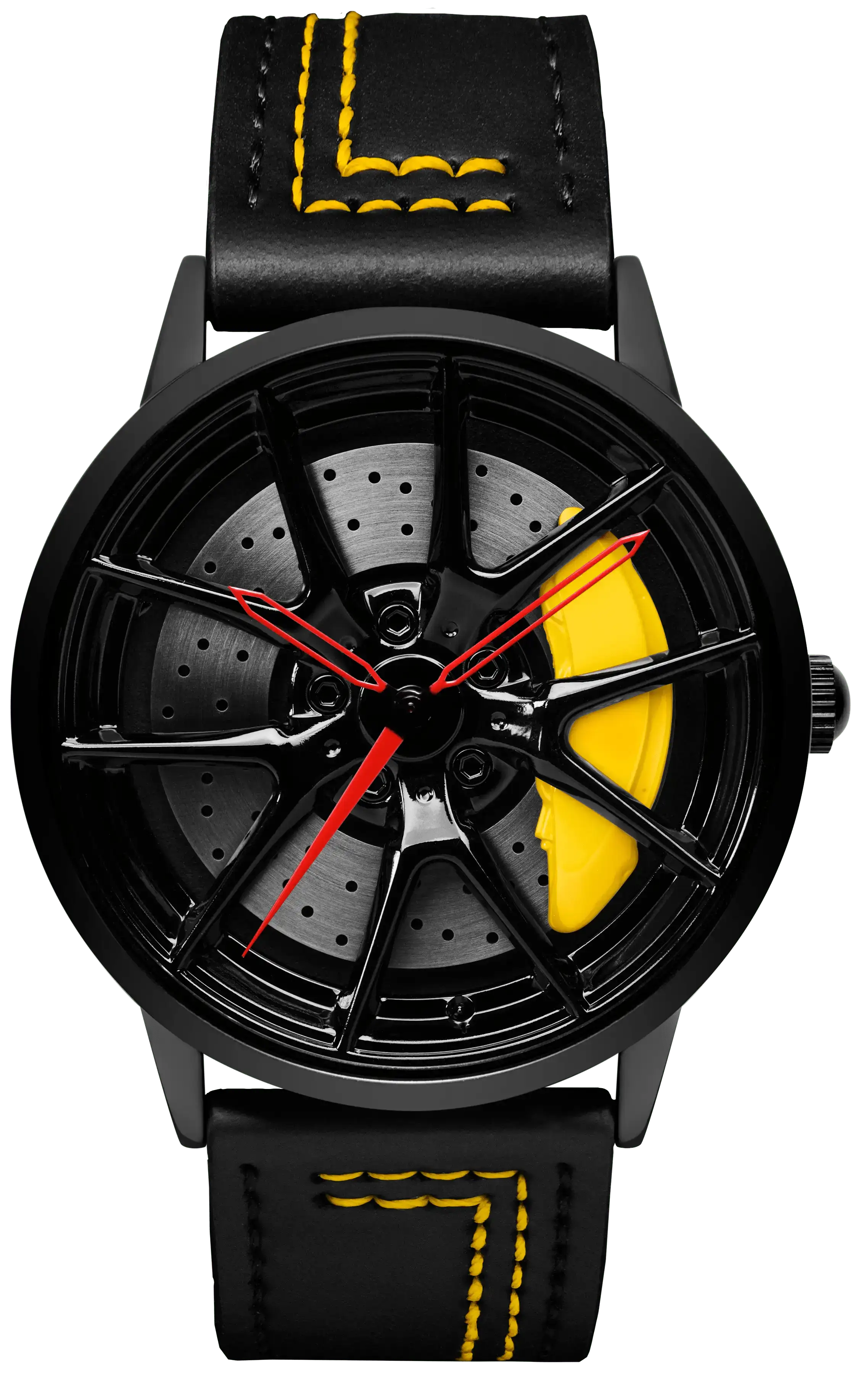 Shop Bayer 763M Yellow - Yellow Leather Strap | RS Chrono