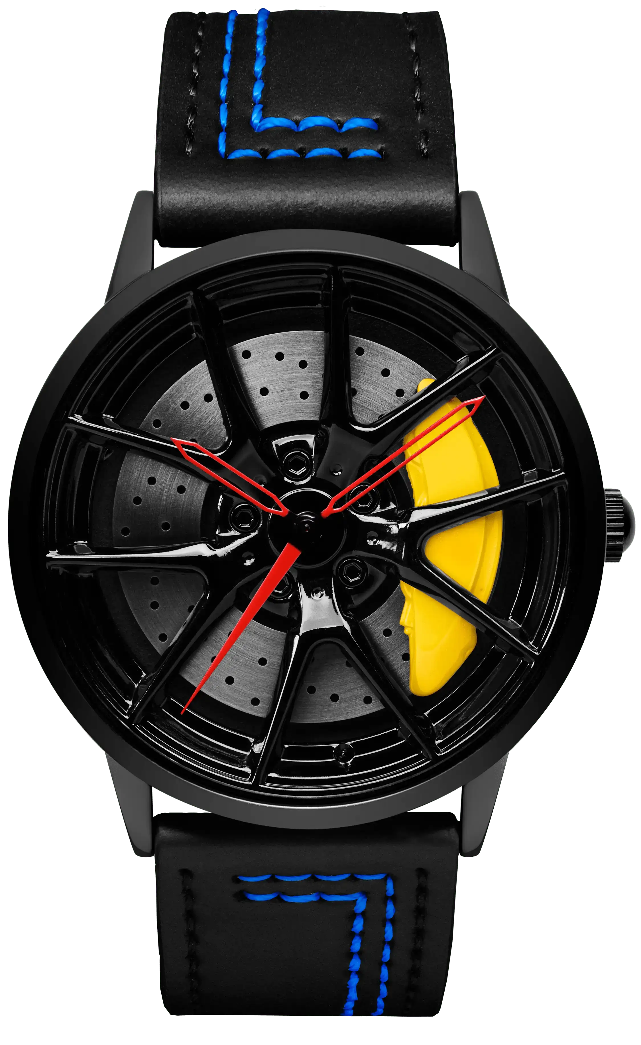 Shop Bayer 763M Yellow - Blue Leather Strap | RS Chrono
