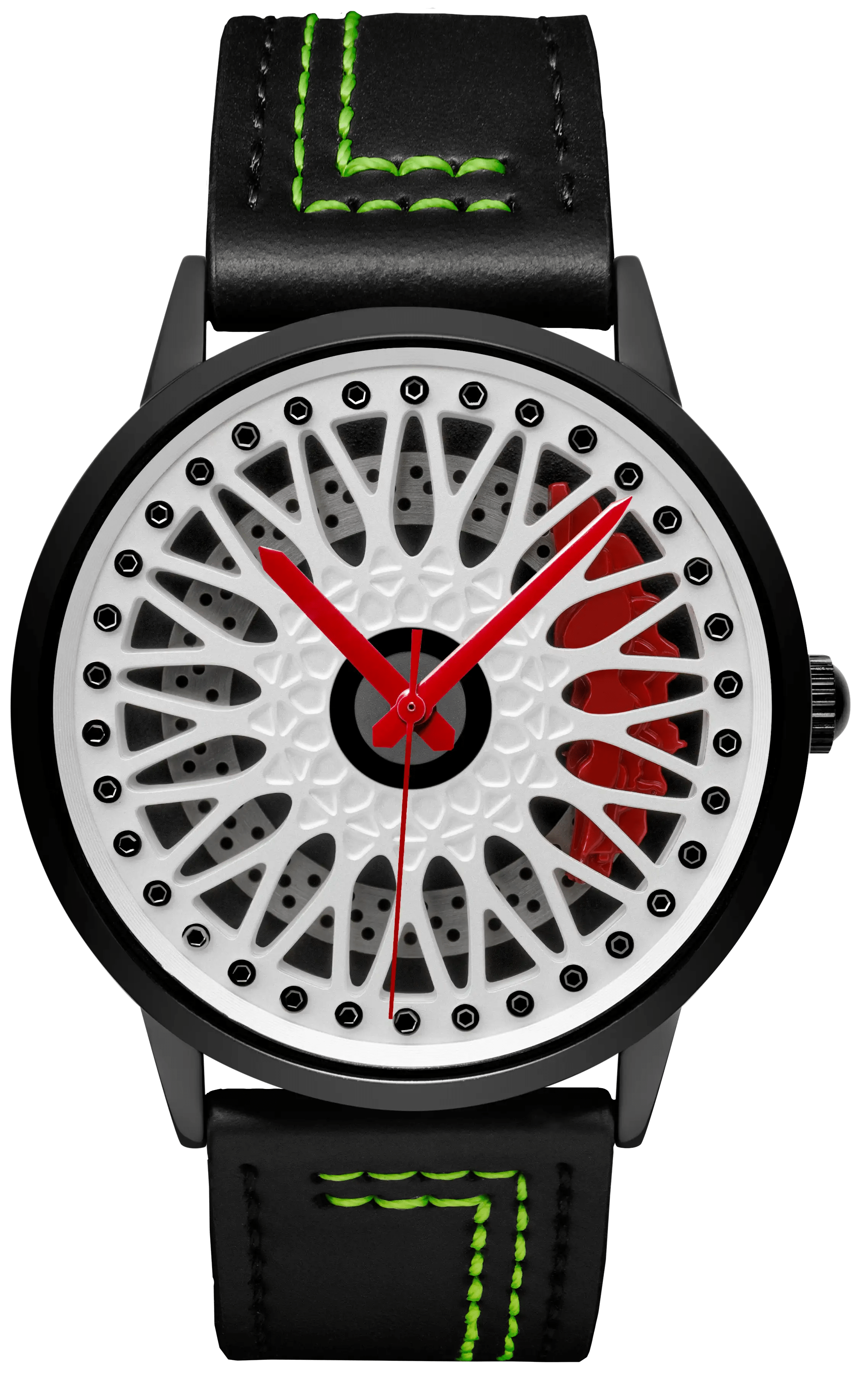 Shop Bayer 5M - Green Leather Strap | RS Chrono