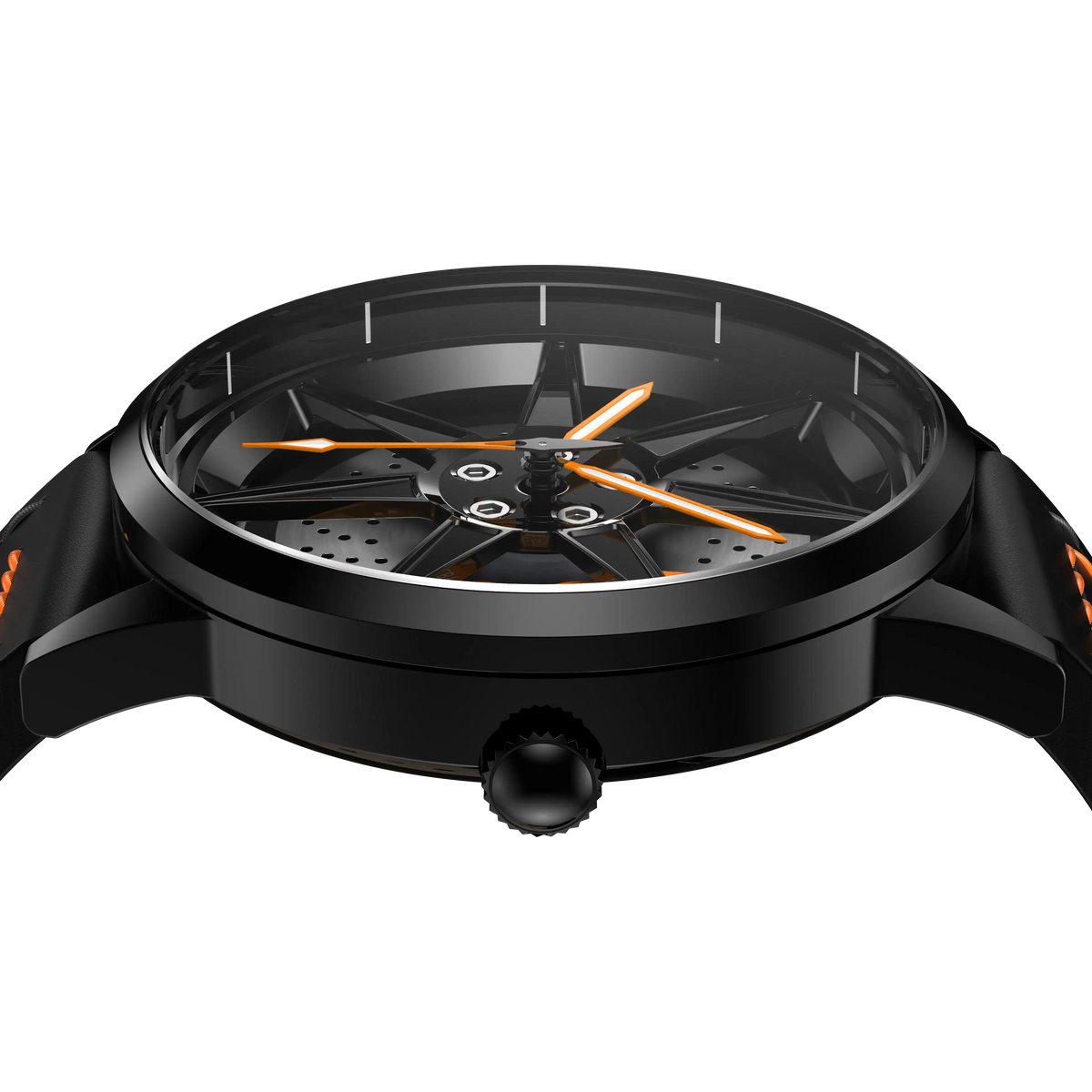 Shop Shelby GT500 Gyro - Orange Leather Strap | RS Chrono