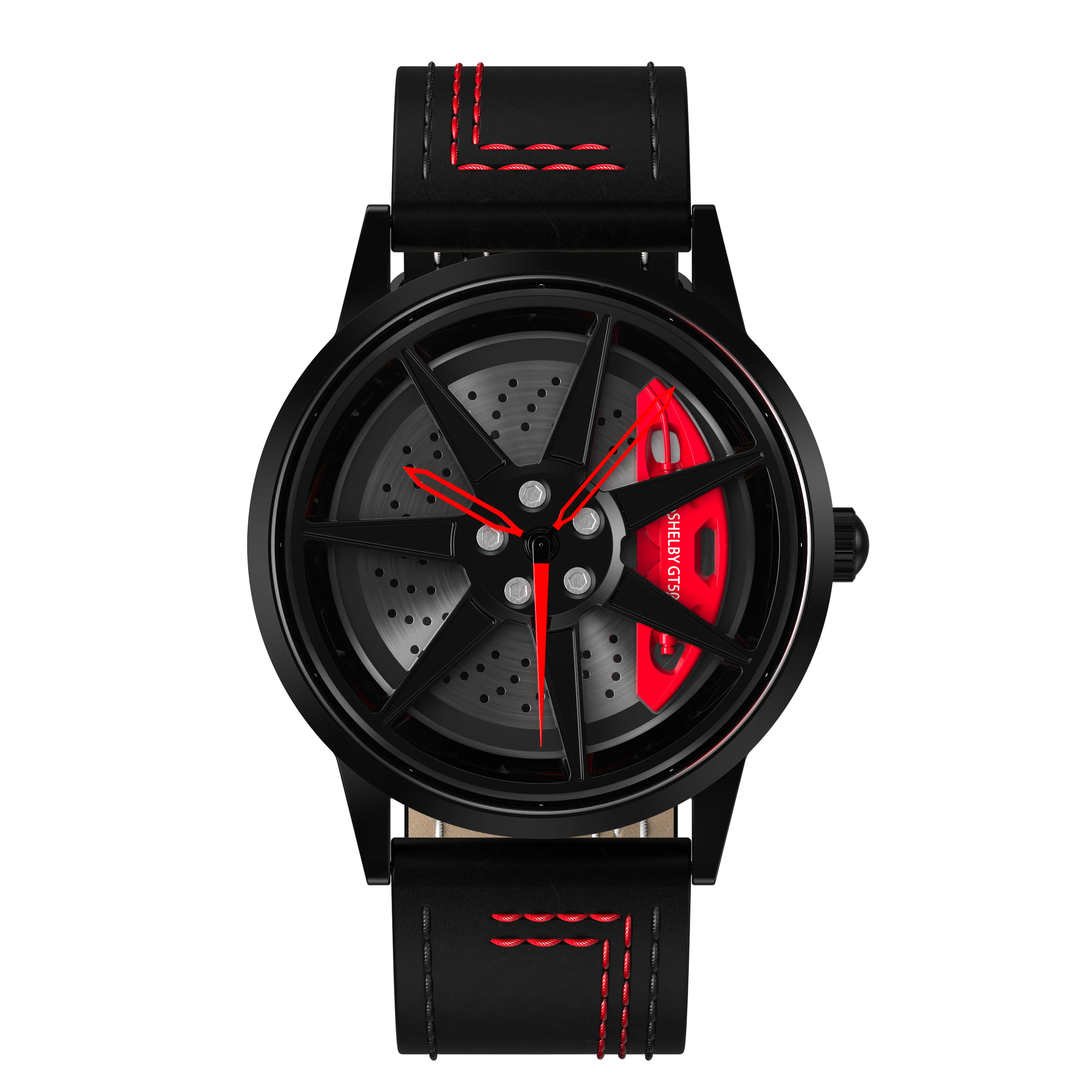 Shop Shelby GT500 Gyro - Red Leather Strap | RS Chrono