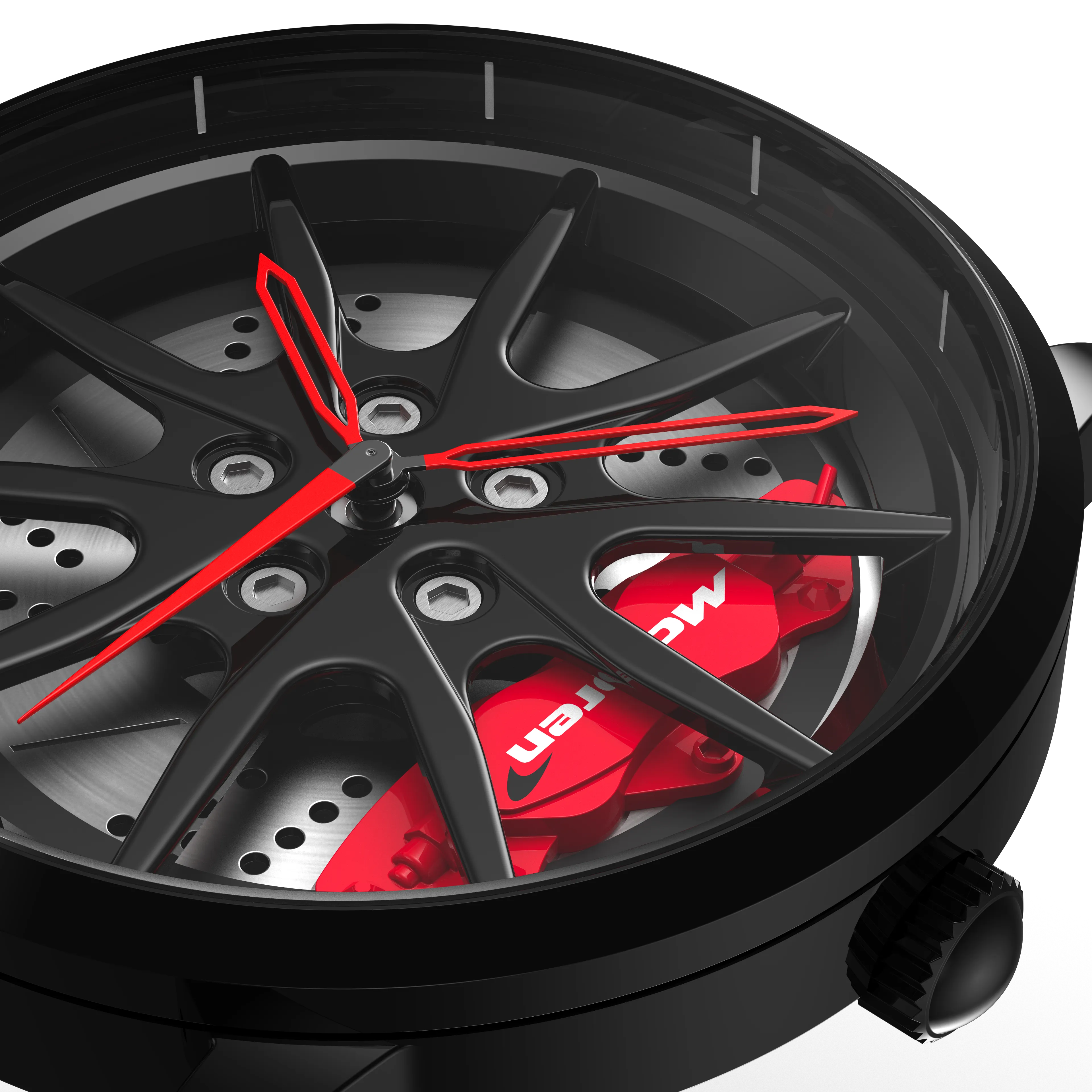 Shop Red Speedtail 765 Gyro - Red Leather Strap | RS Chrono