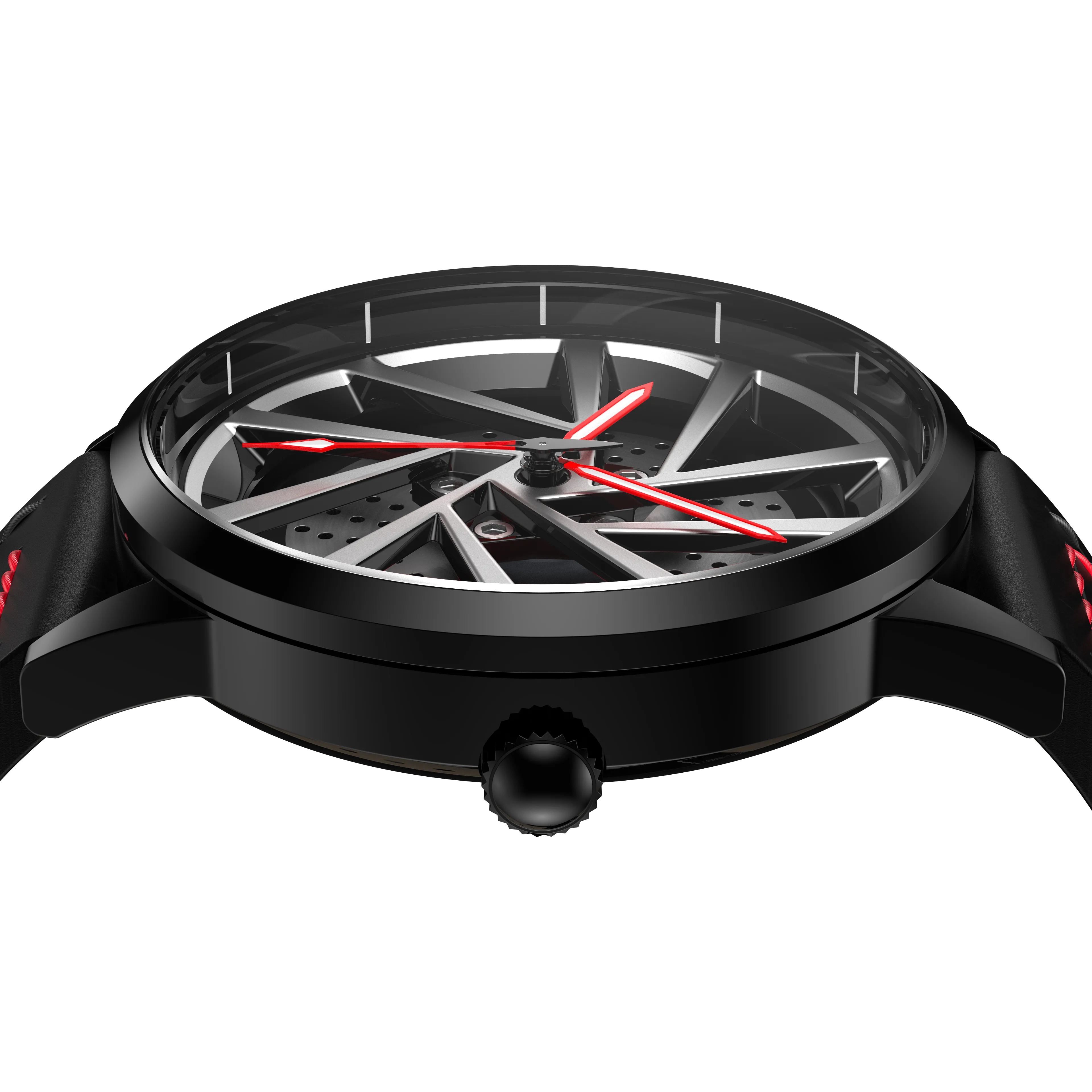 Shop Red Vorsprung RS5 Gyro - Red Leather Strap | RS Chrono