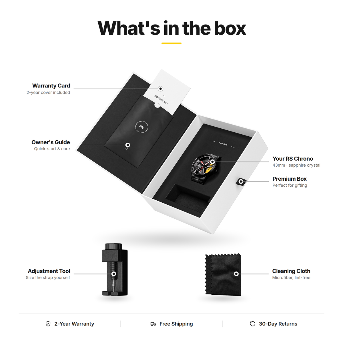 What's in the box | RS Chrono