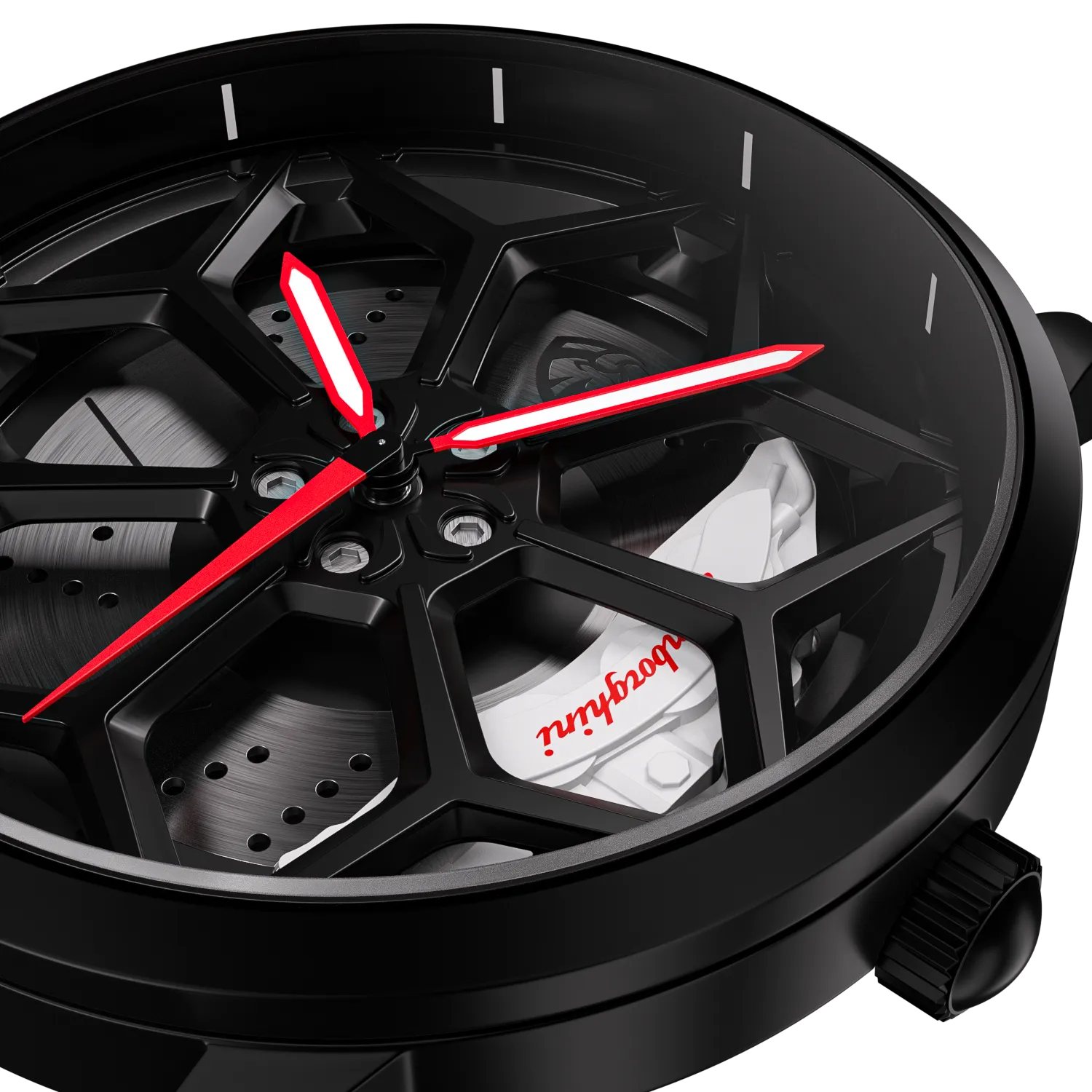 RS Chrono Lamborghini Urus Performante Gyro White Leather Strap