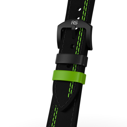 Black & Green Leather Strap (Adjustable)