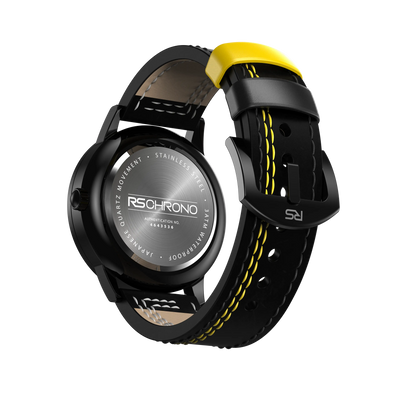 Shop Yellow Vorsprung RS7 Gyro - Yellow Leather Strap | RS Chrono