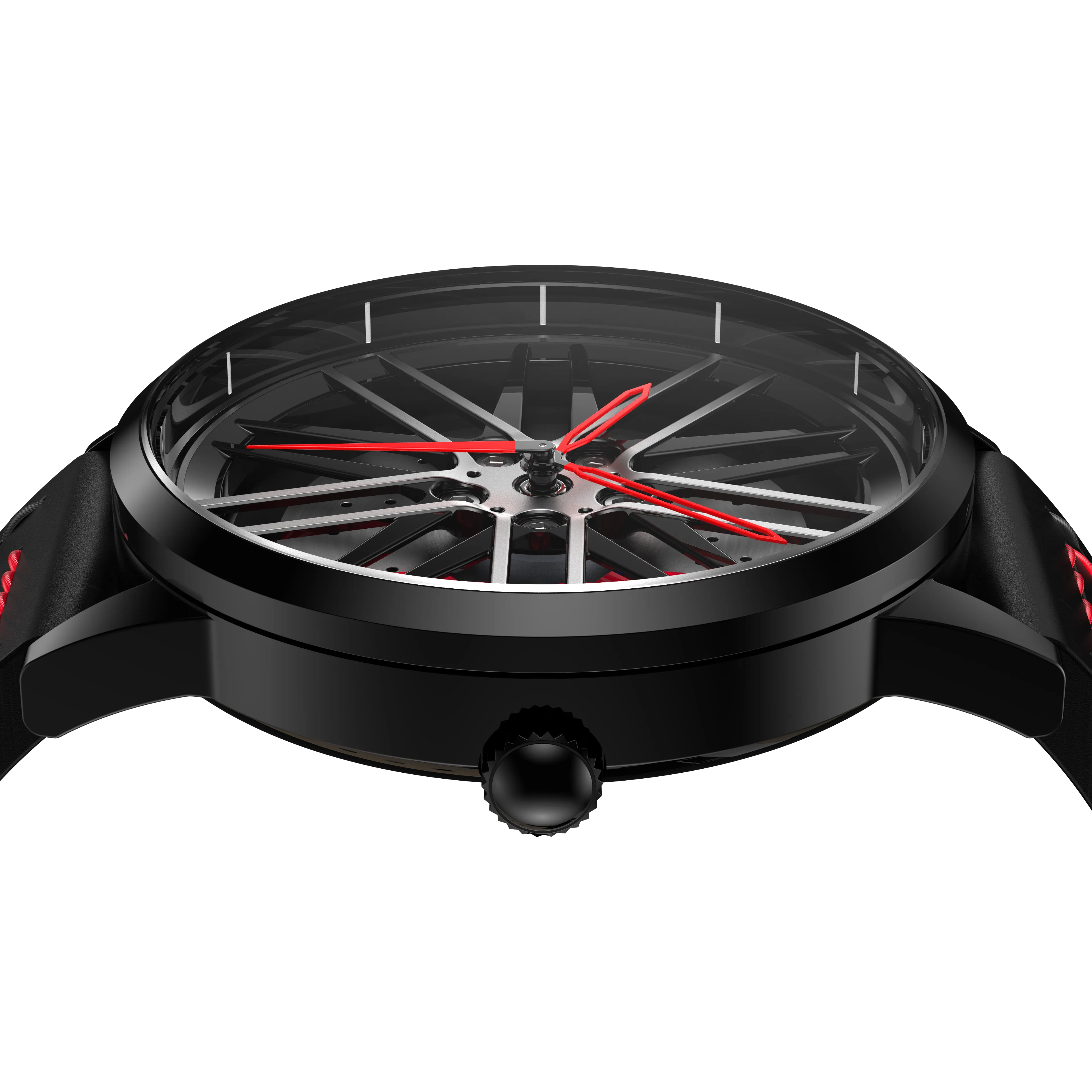 Shop Bayer 650M - Red Leather Strap | RS Chrono