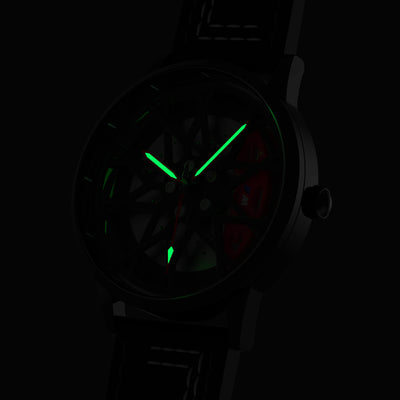 Shop Bayer 795M Gyro - Red Leather Strap | RS Chrono