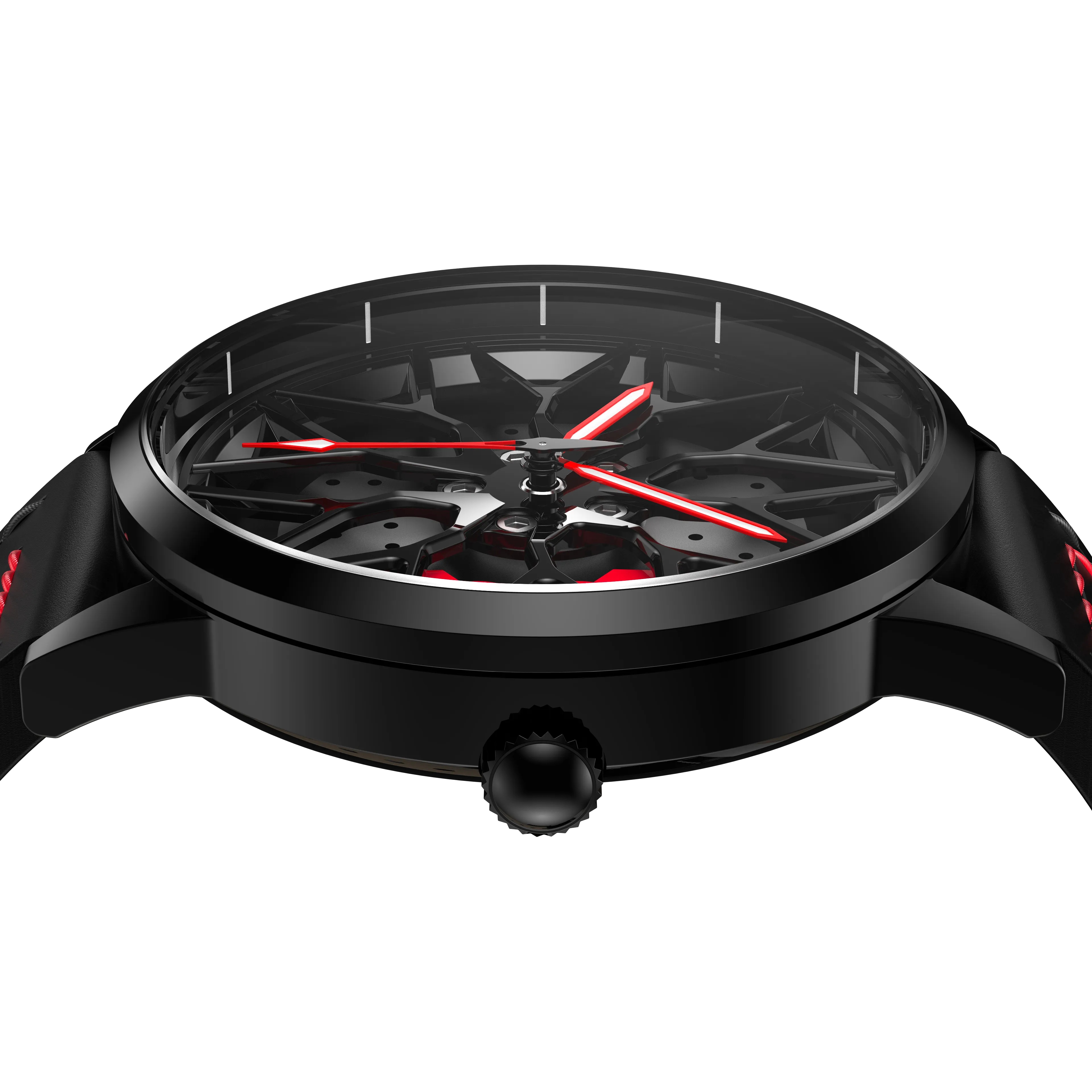 Shop Bayer 795M - Red Leather Strap | RS Chrono