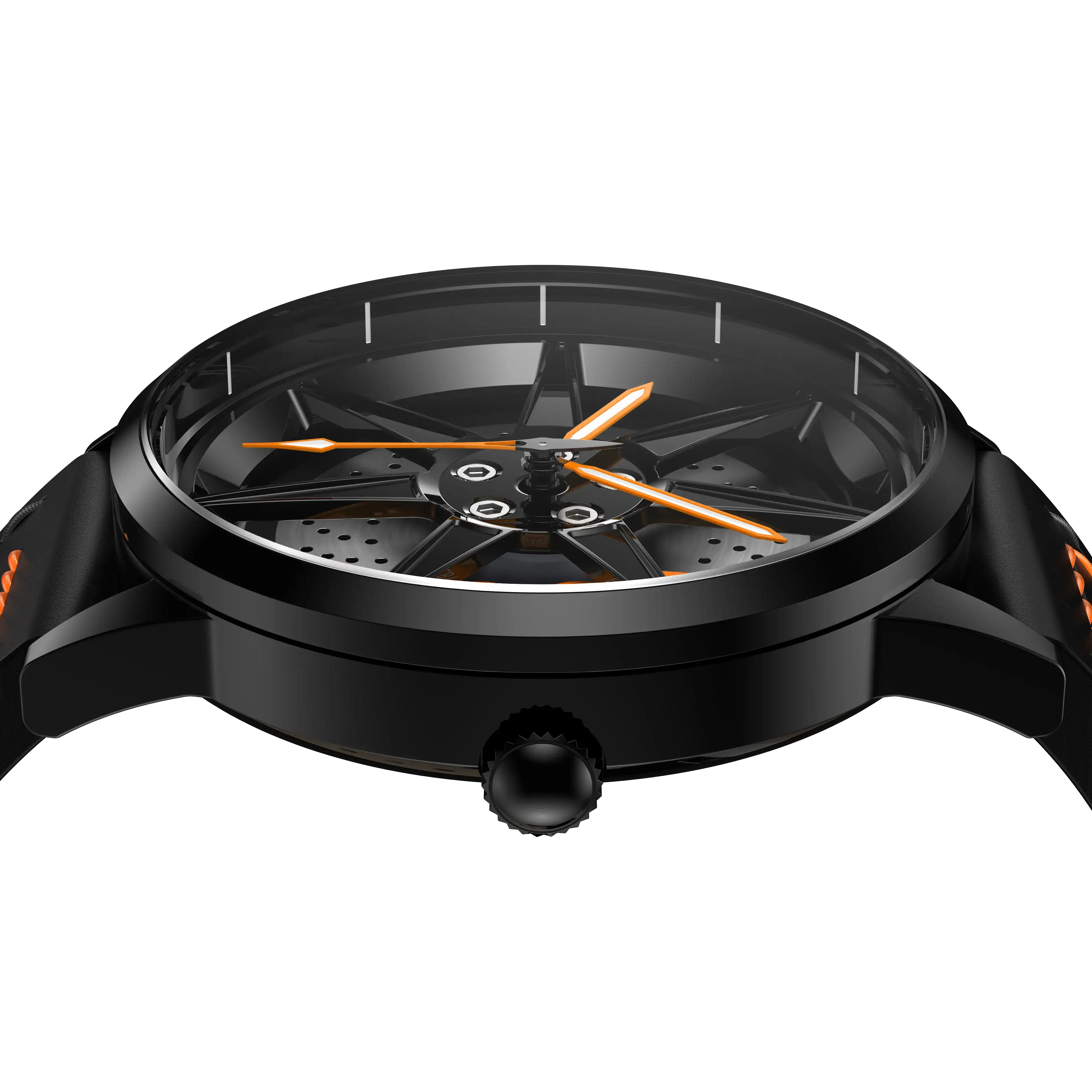 Shop Shelby GT500 Orange Gyro - Orange Leather Strap | RS Chrono