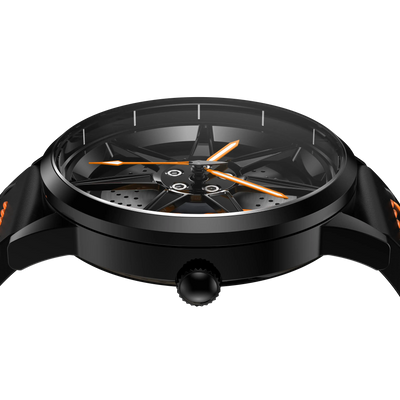 Shop Shelby GT500 Orange Gyro - Orange Leather Strap | RS Chrono