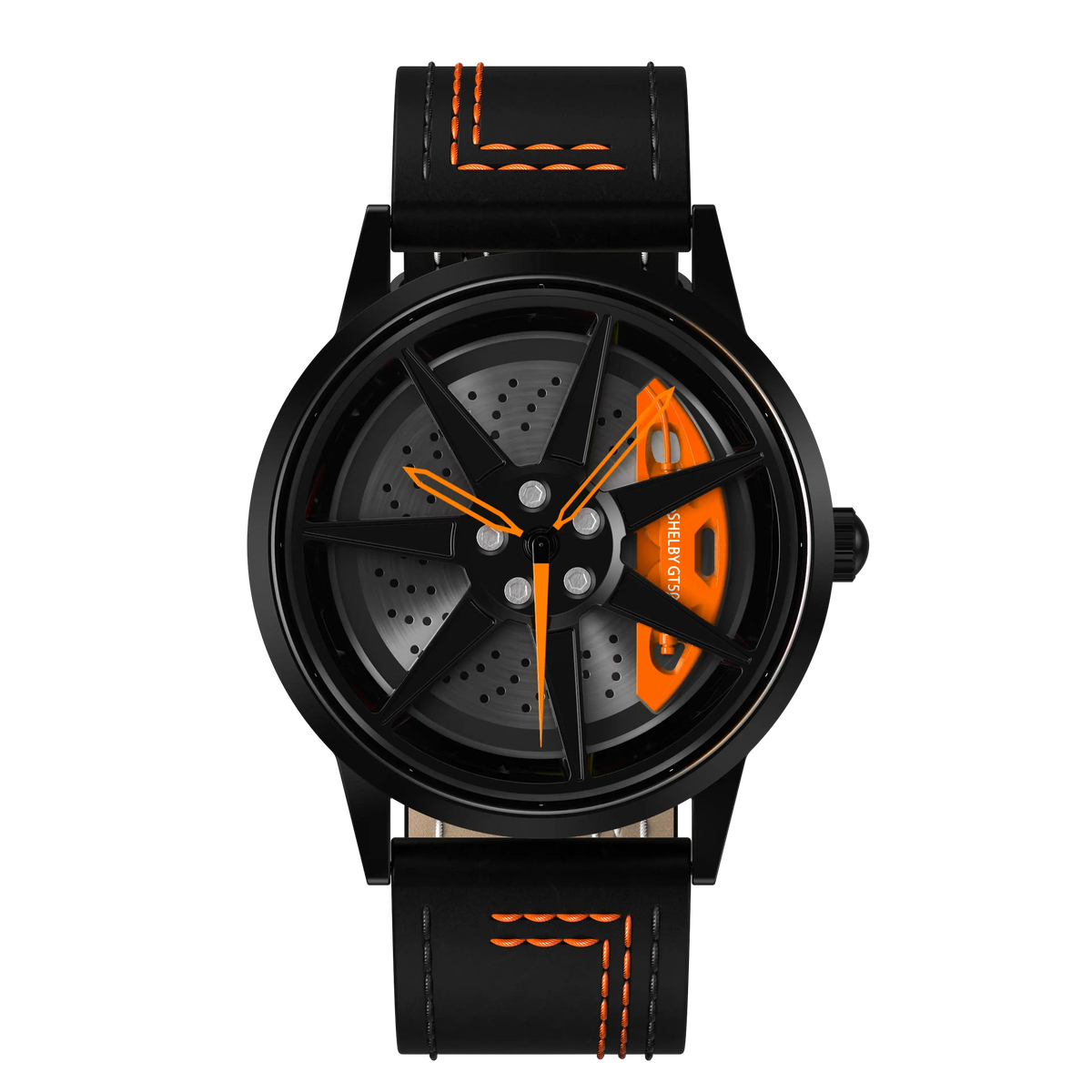 Shop Shelby GT500 Gyro - Orange Leather Strap | RS Chrono