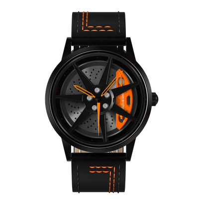 Shop Shelby GT500 Orange Gyro - Orange Leather Strap | RS Chrono