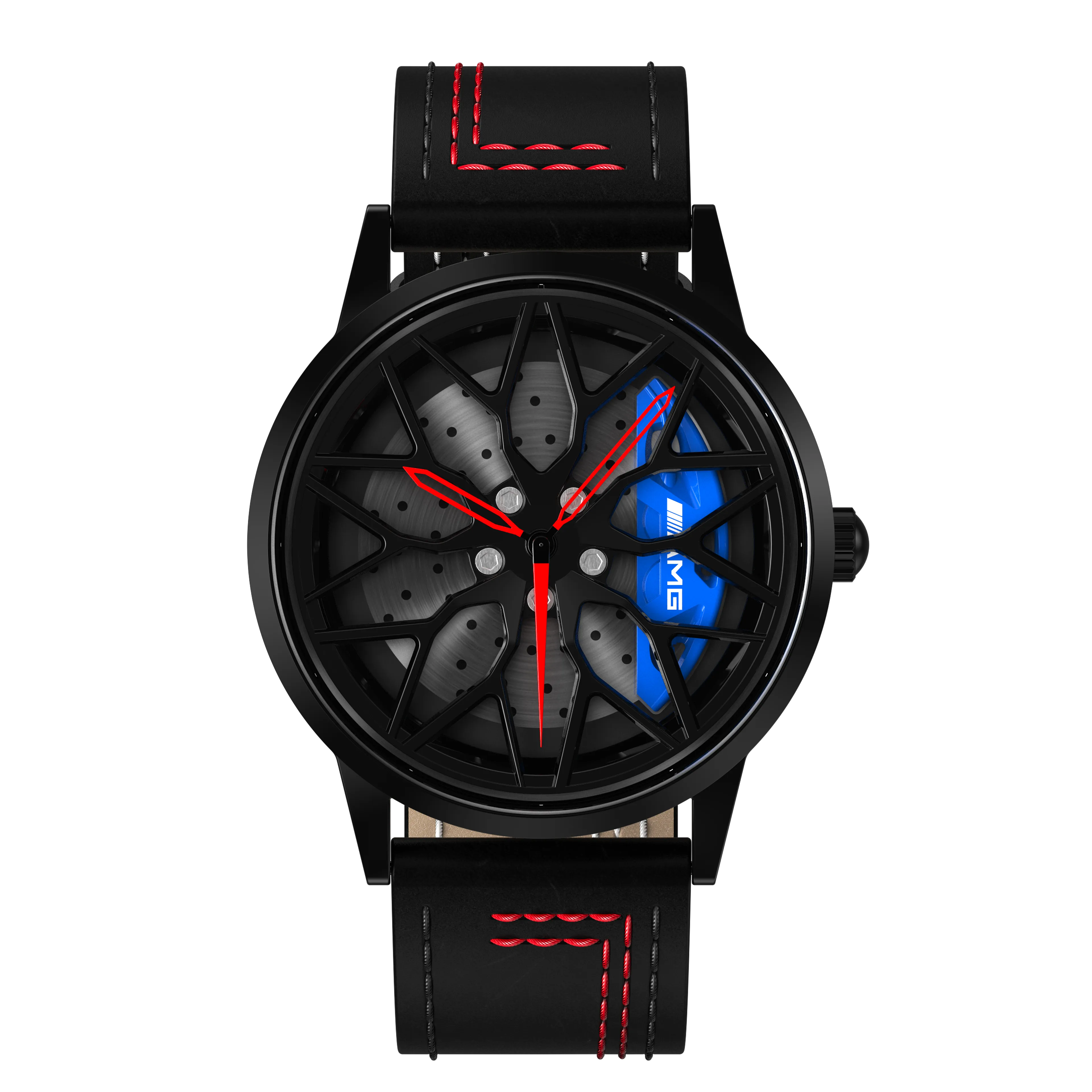 Shop Blue Petronas 63S Gyro - Red Leather Strap | RS Chrono