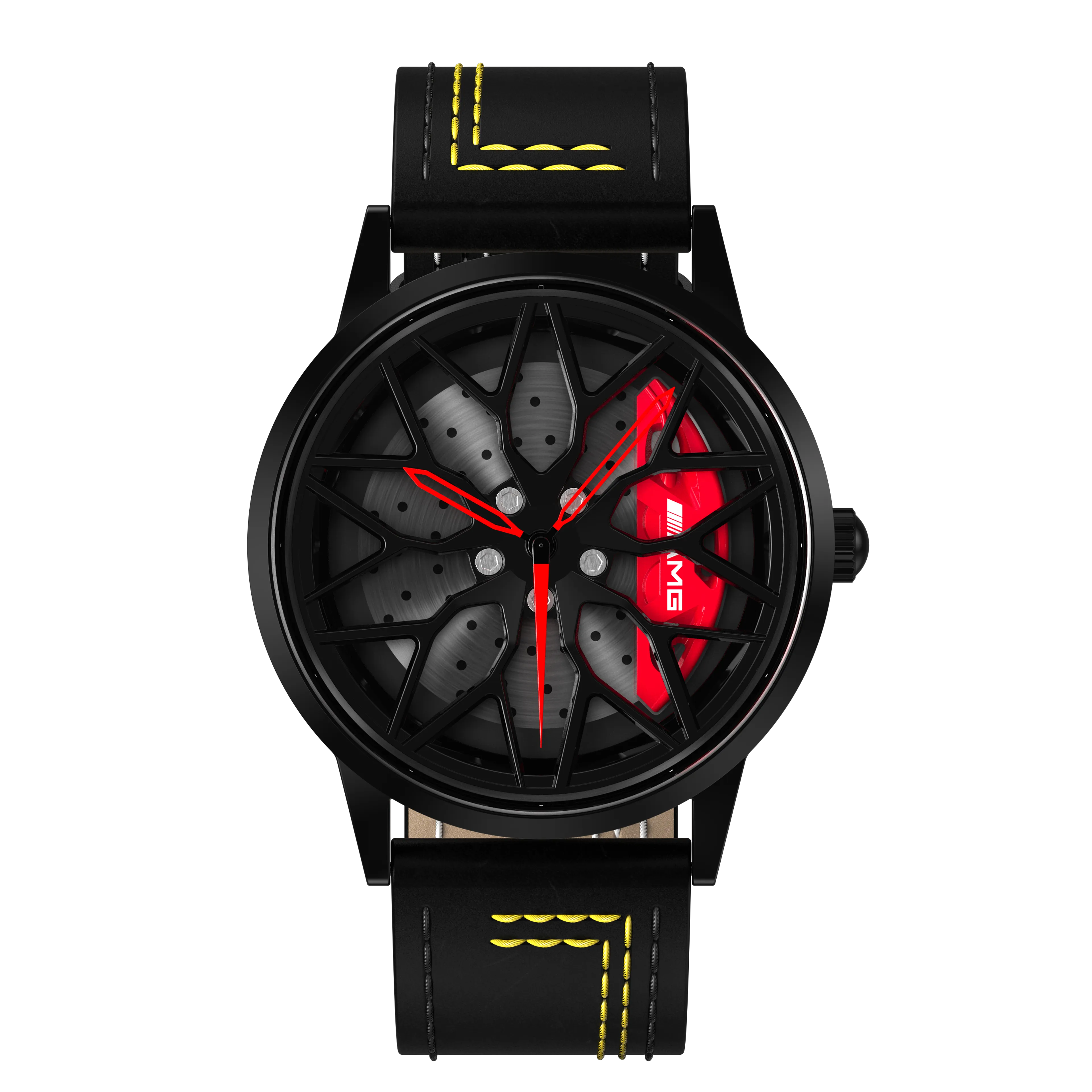 Shop Red Petronas 63S Gyro - Yellow Leather Strap | RS Chrono