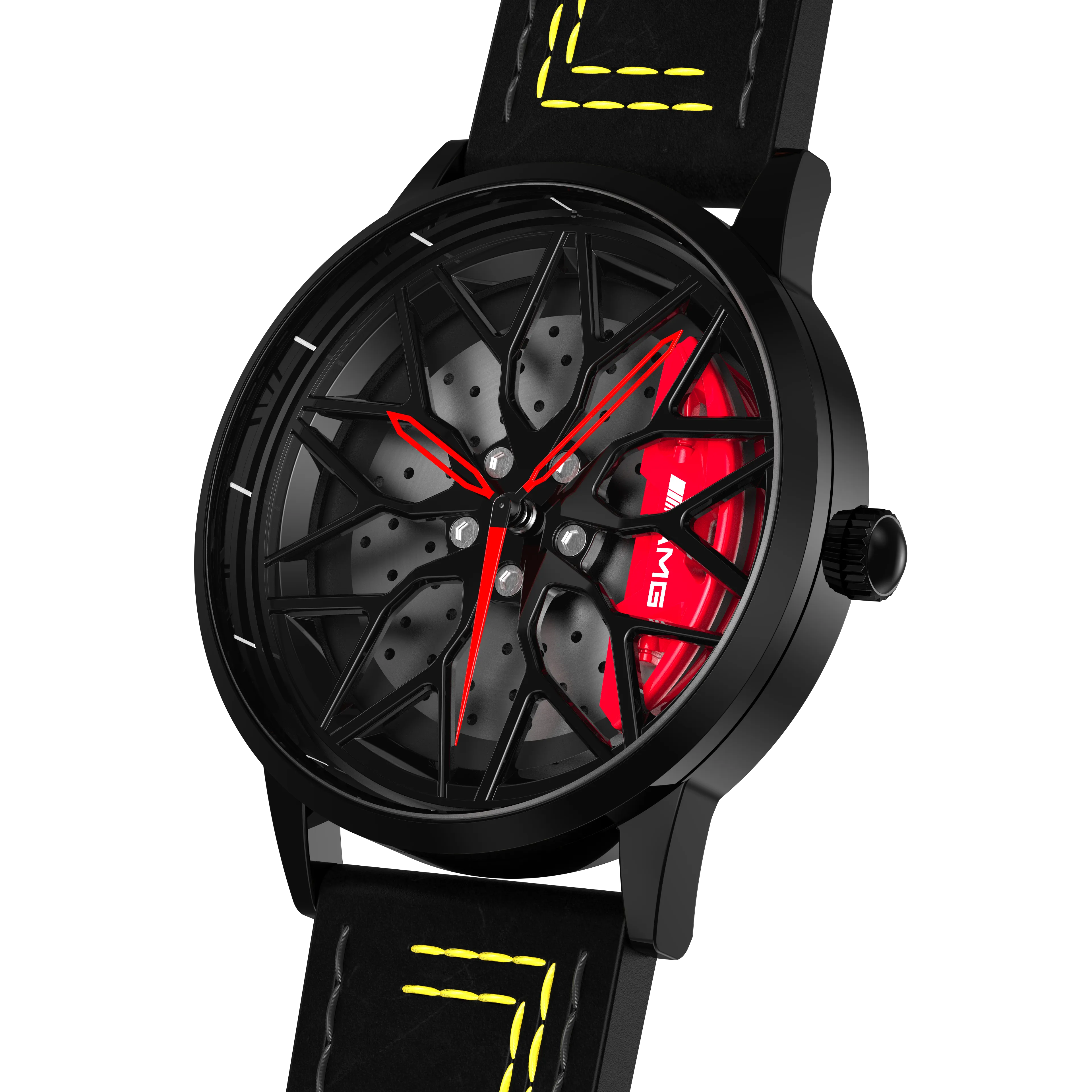 Shop Red Petronas 63S Gyro - Yellow Leather Strap | RS Chrono