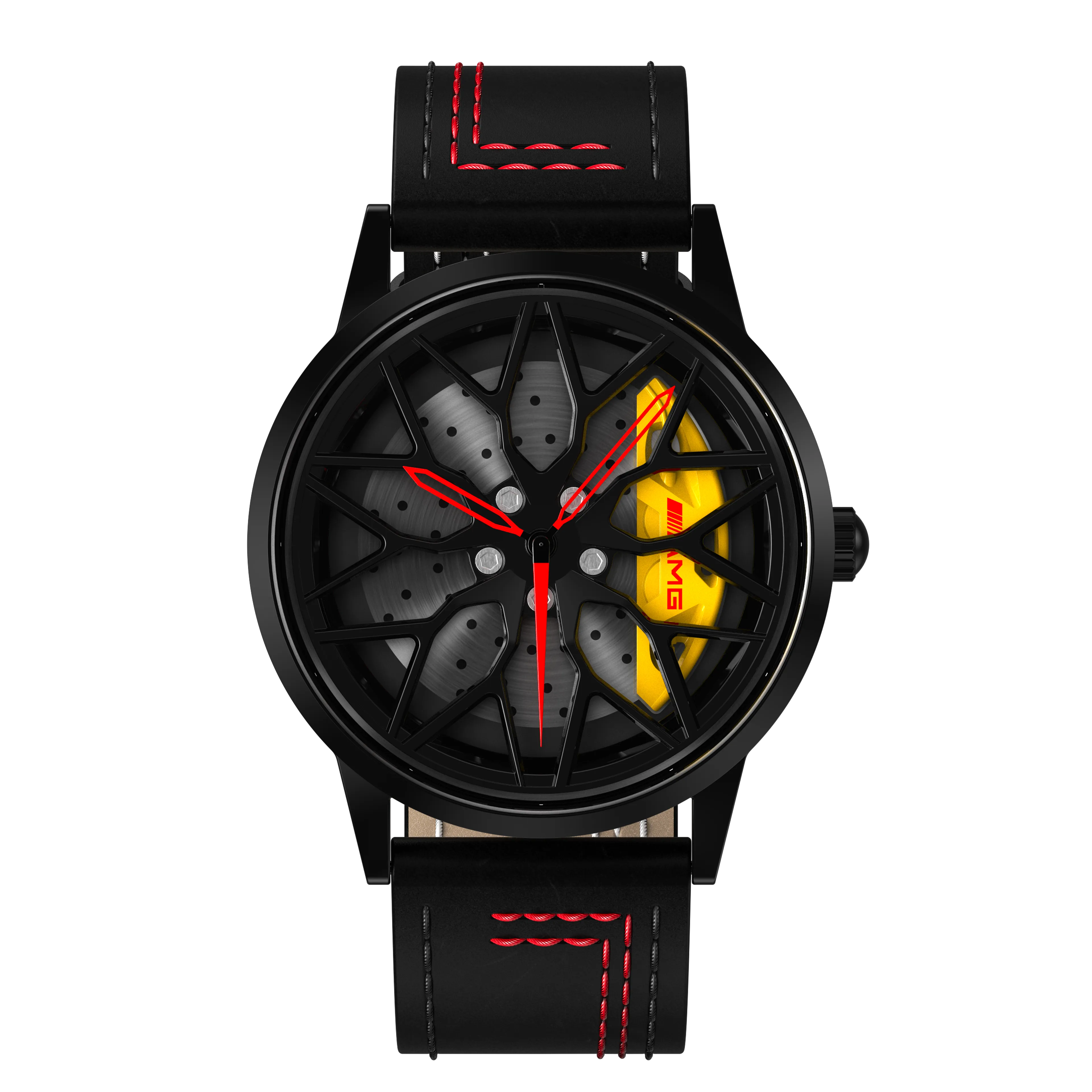 Shop Yellow Petronas 63S - Red Leather Strap | RS Chrono