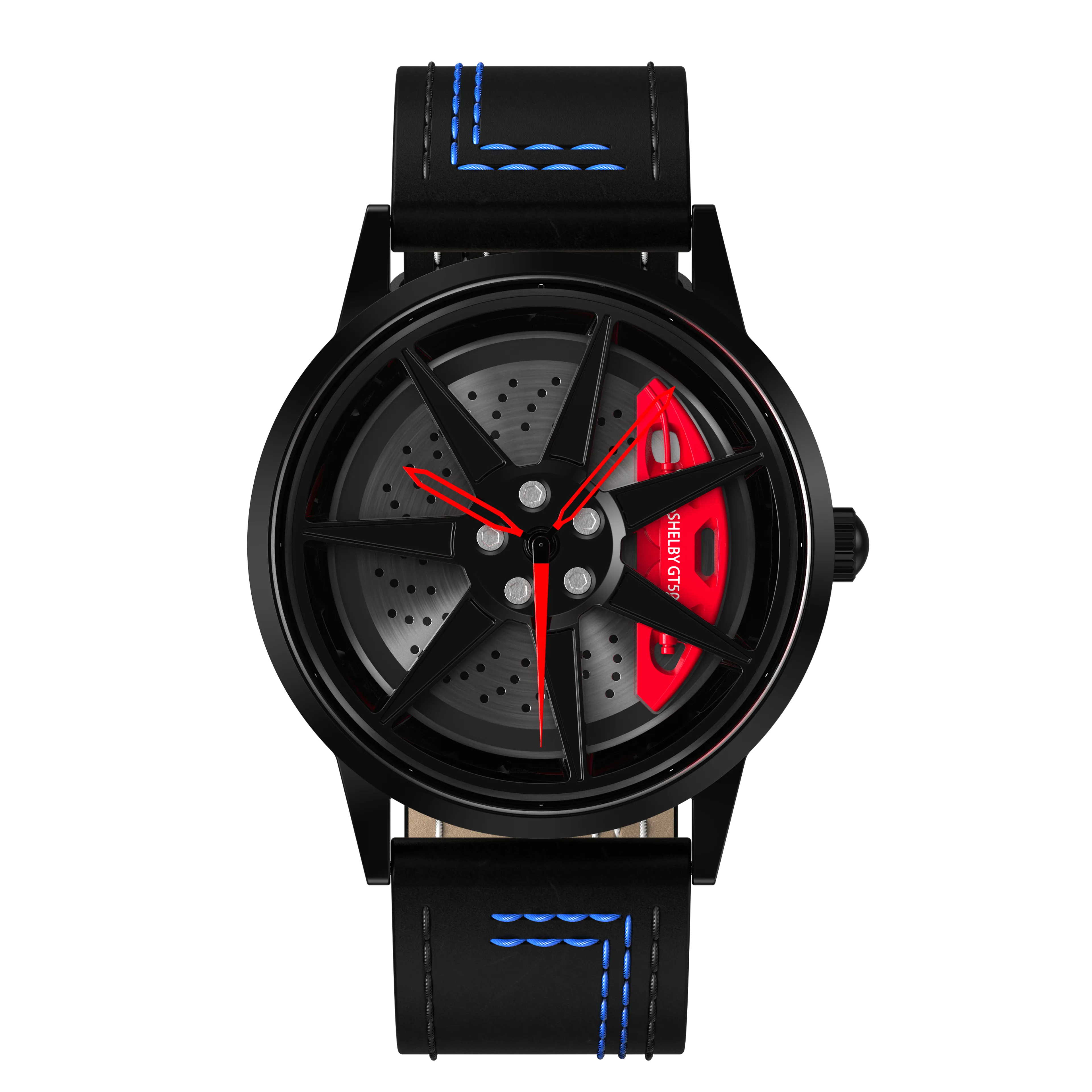 Shop Shelby GT500 Gyro - Blue Leather Strap | RS Chrono