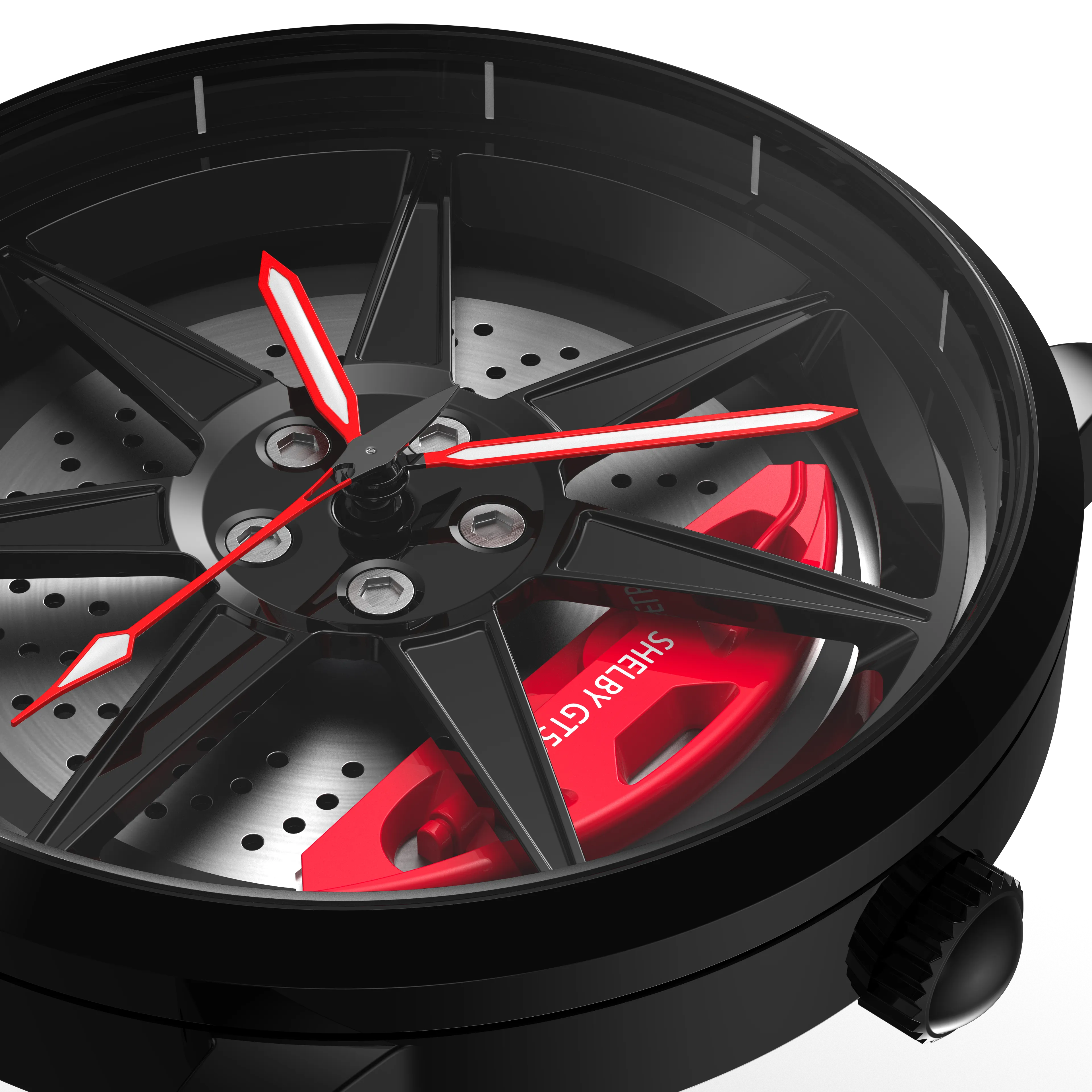 Shop Shelby GT500 Gyro - Red Leather Strap | RS Chrono