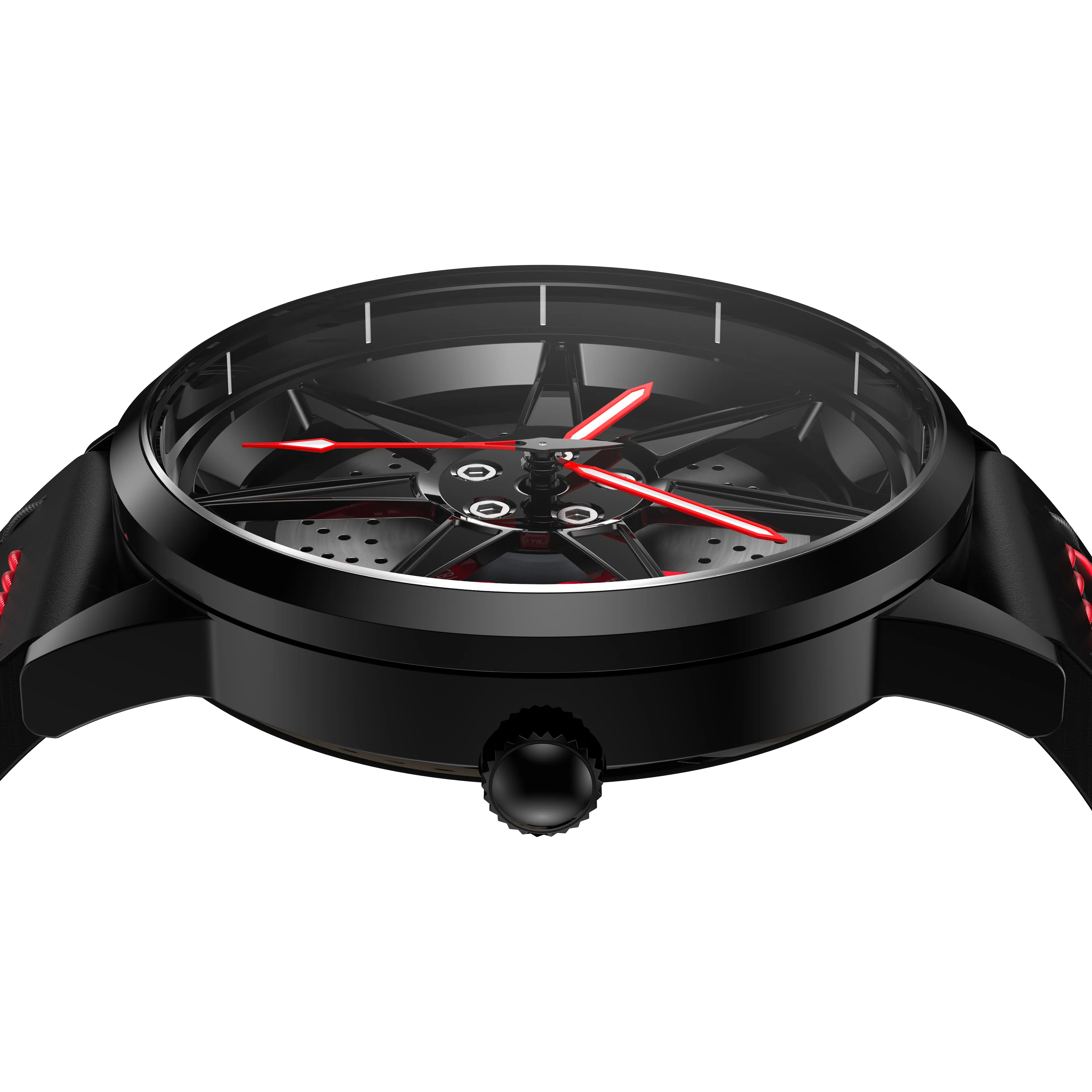 Shop Shelby GT500 Gyro - Red Leather Strap | RS Chrono