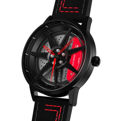 Shop Shelby GT500 Gyro - Red Leather Strap | RS Chrono