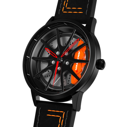 Shop Orange Speedtail 765 Gyro - Orange Leather Strap | RS Chrono