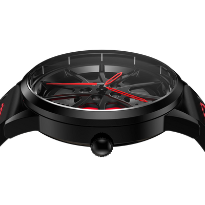 Shop Red Speedtail 765 Gyro - Red Leather Strap | RS Chrono