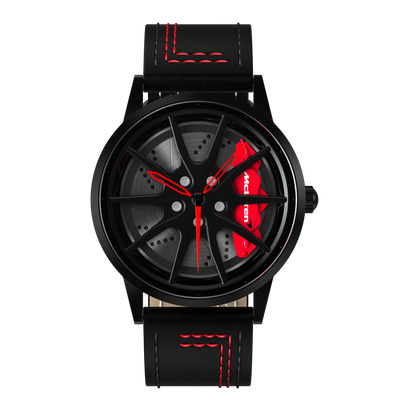 Shop Red Speedtail 765 Gyro - Red Leather Strap | RS Chrono