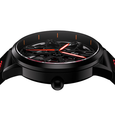 Shop Red Ultimae Gyro - Red Leather Strap | RS Chrono
