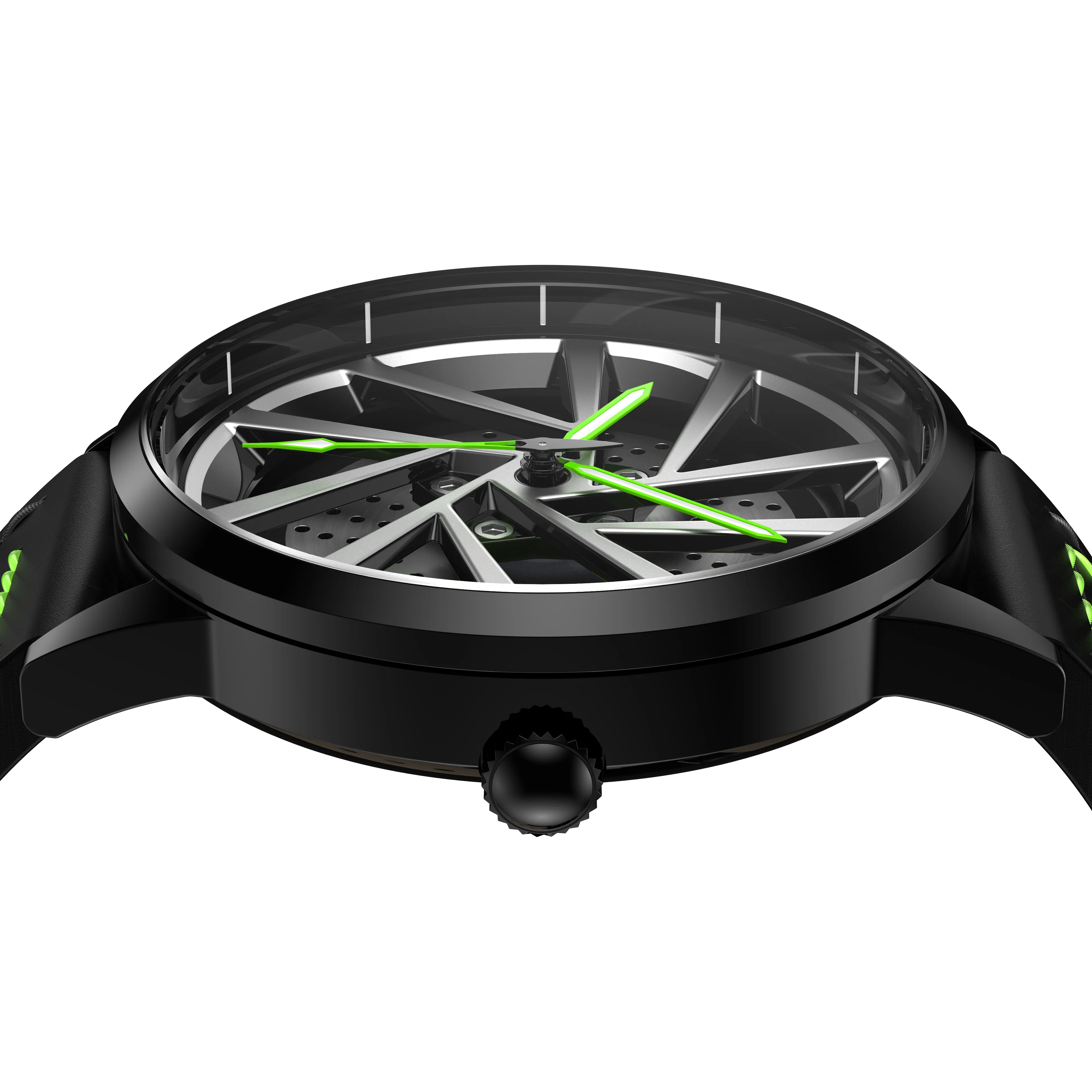 Shop Green Vorsprung RS5 Gyro - Green Leather Strap | RS Chrono