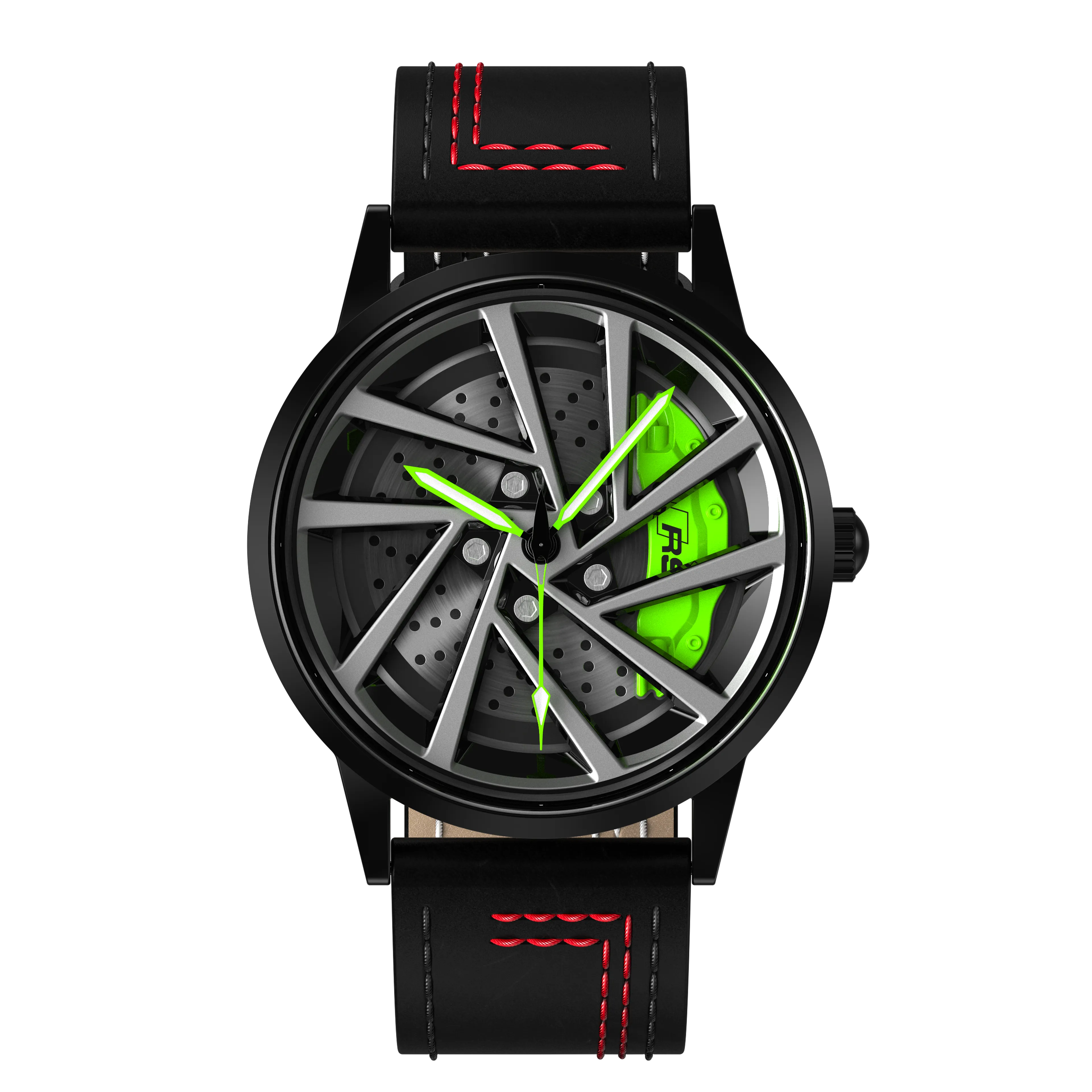 Shop Green Vorsprung RS5 Gyro - Red Leather Strap | RS Chrono