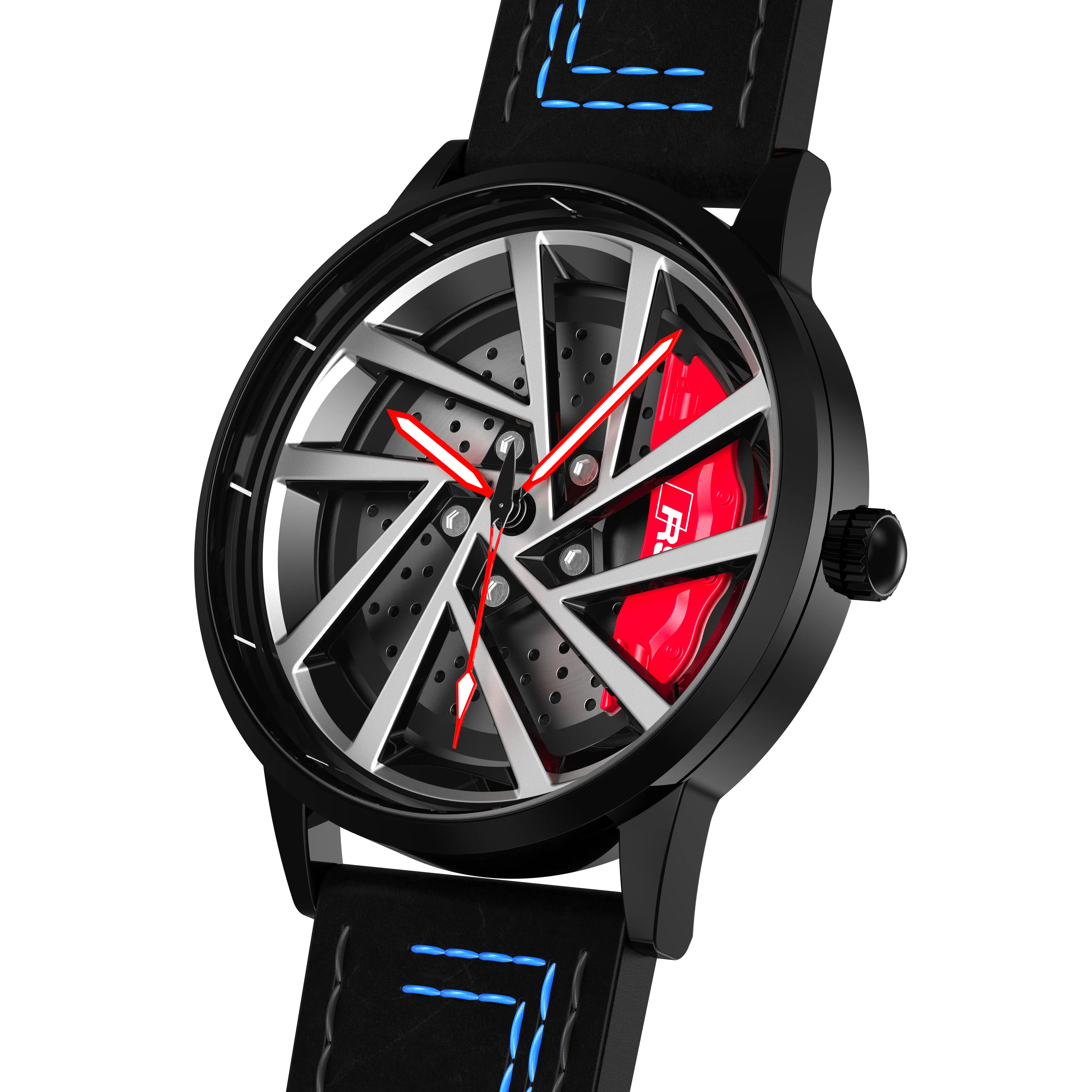Shop Red Vorsprung RS5 Gyro - Blue Leather Strap | RS Chrono