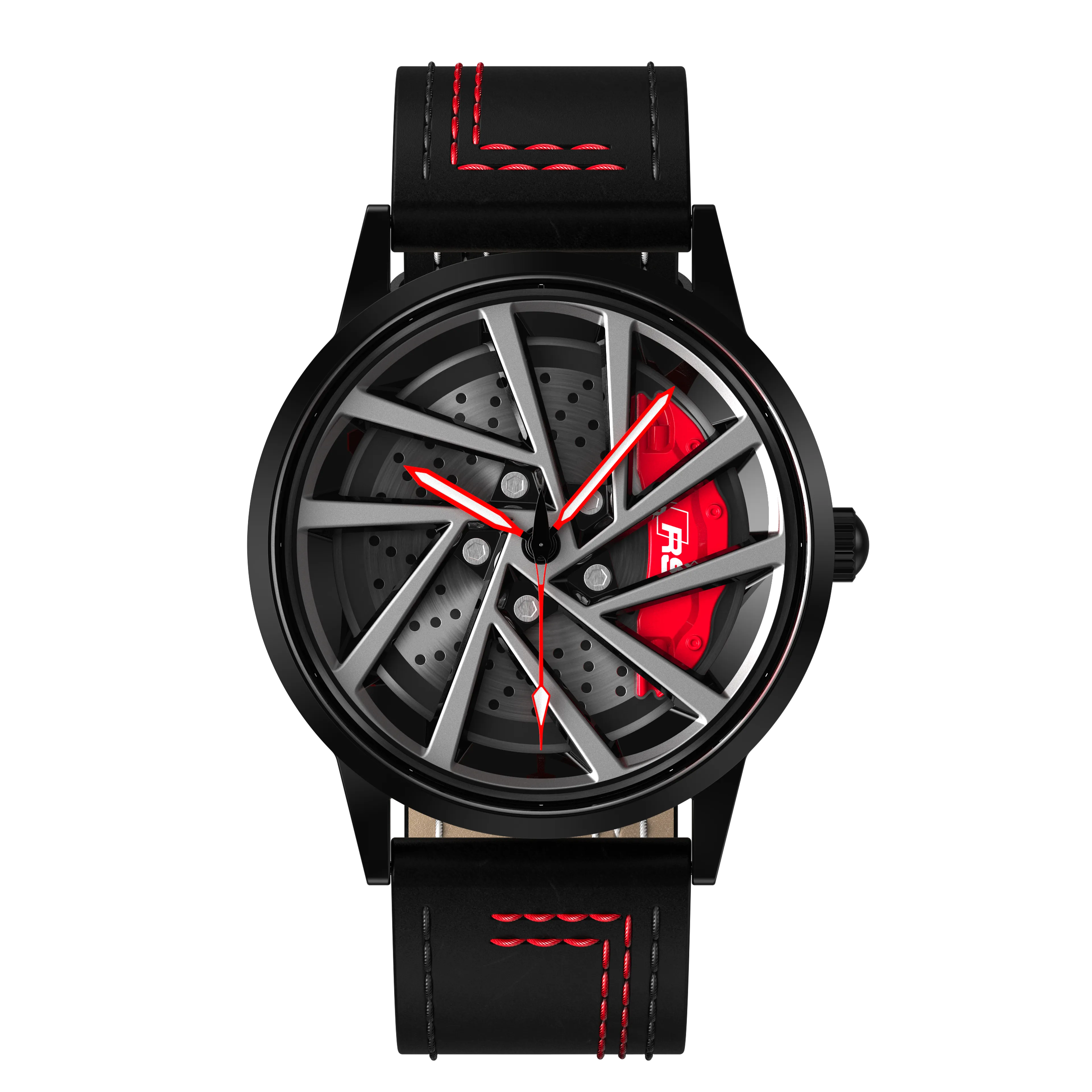 Shop Red Vorsprung RS5 Gyro - Red Leather Strap | RS Chrono