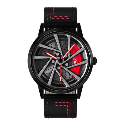 Shop Red Vorsprung RS5 Gyro - Red Leather Strap | RS Chrono