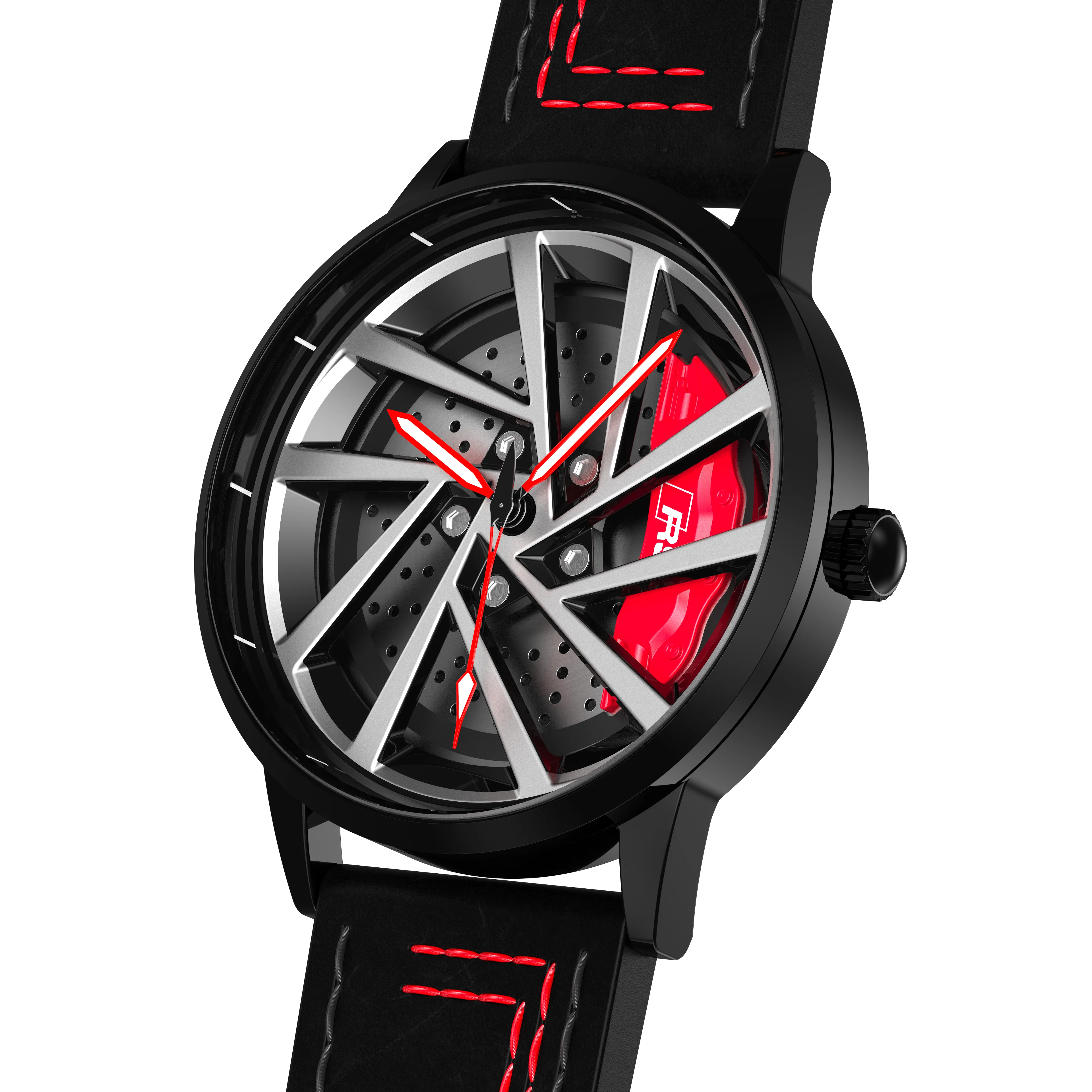 Shop Red Vorsprung RS5 Gyro - Red Leather Strap | RS Chrono