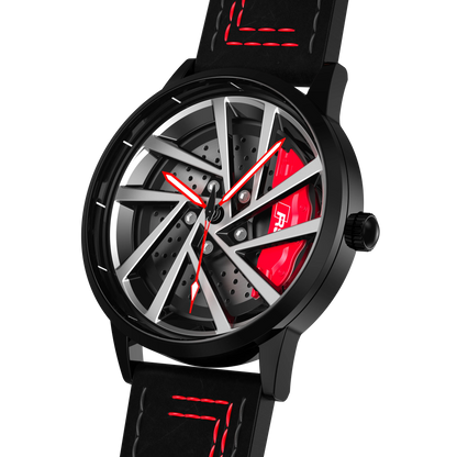 Shop Red Vorsprung RS5 Gyro - Red Leather Strap | RS Chrono