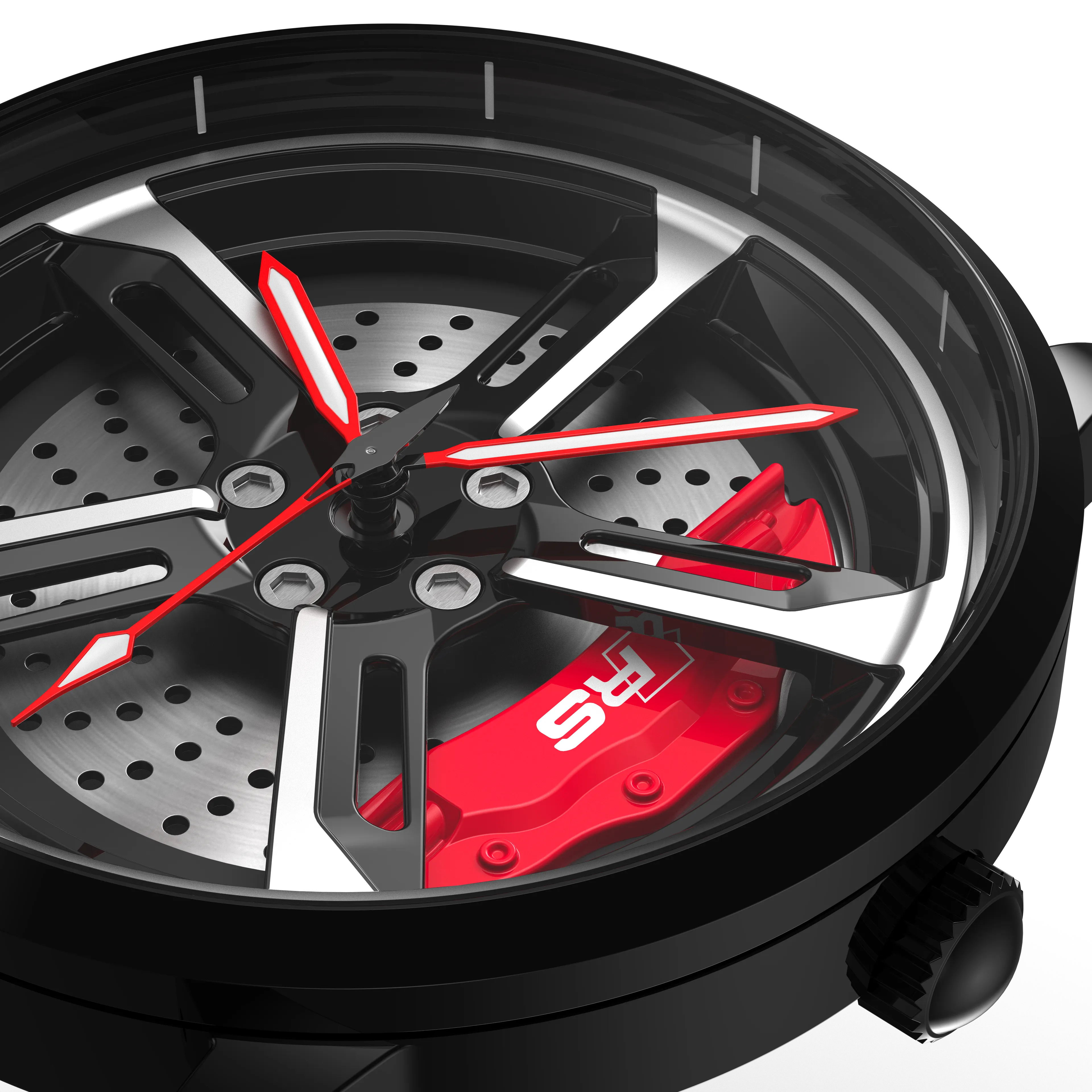 Shop Red Vorsprung RS7 Gyro - Red Leather Strap | RS Chrono