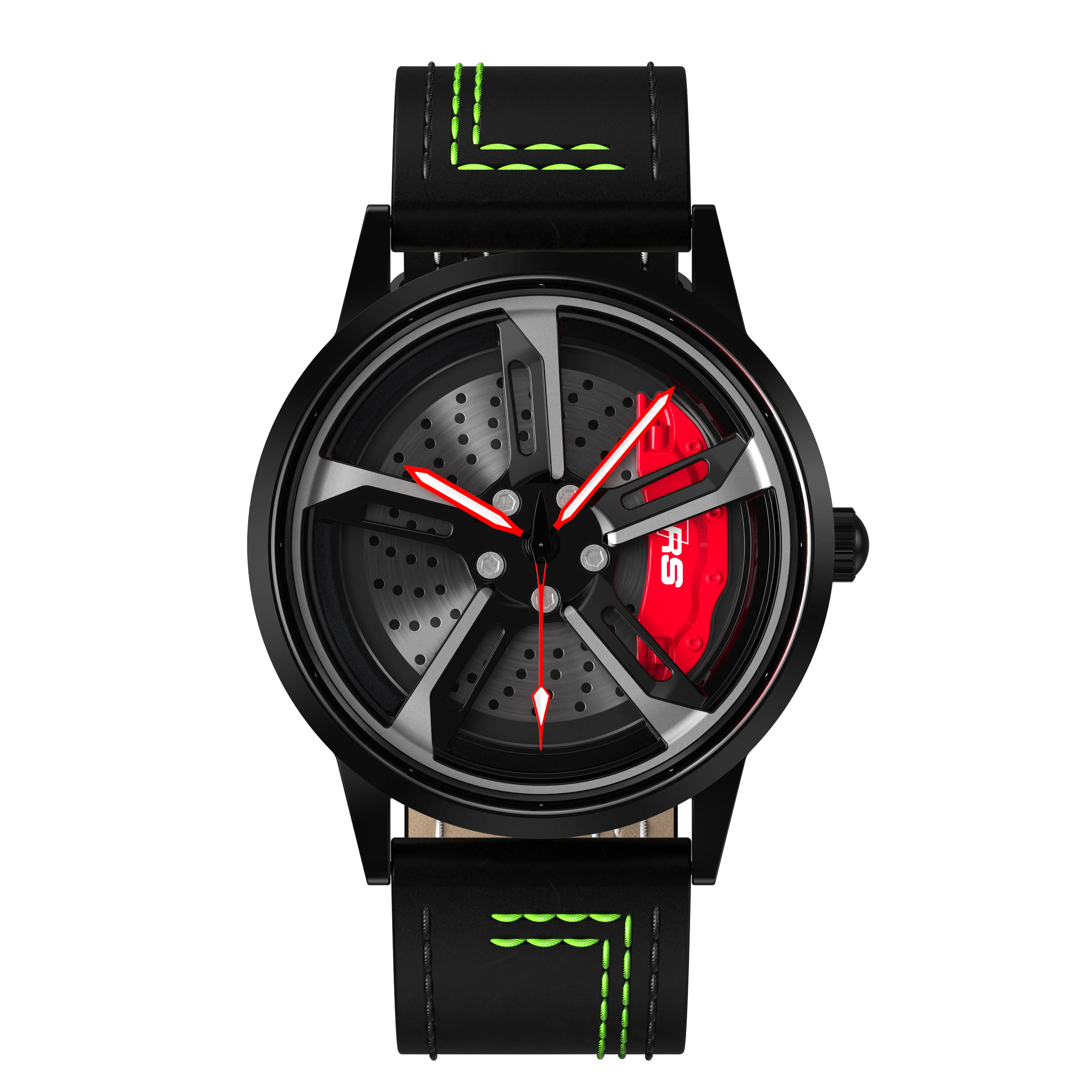 Shop Red Vorsprung RS7 Gyro - Green Leather Strap | RS Chrono