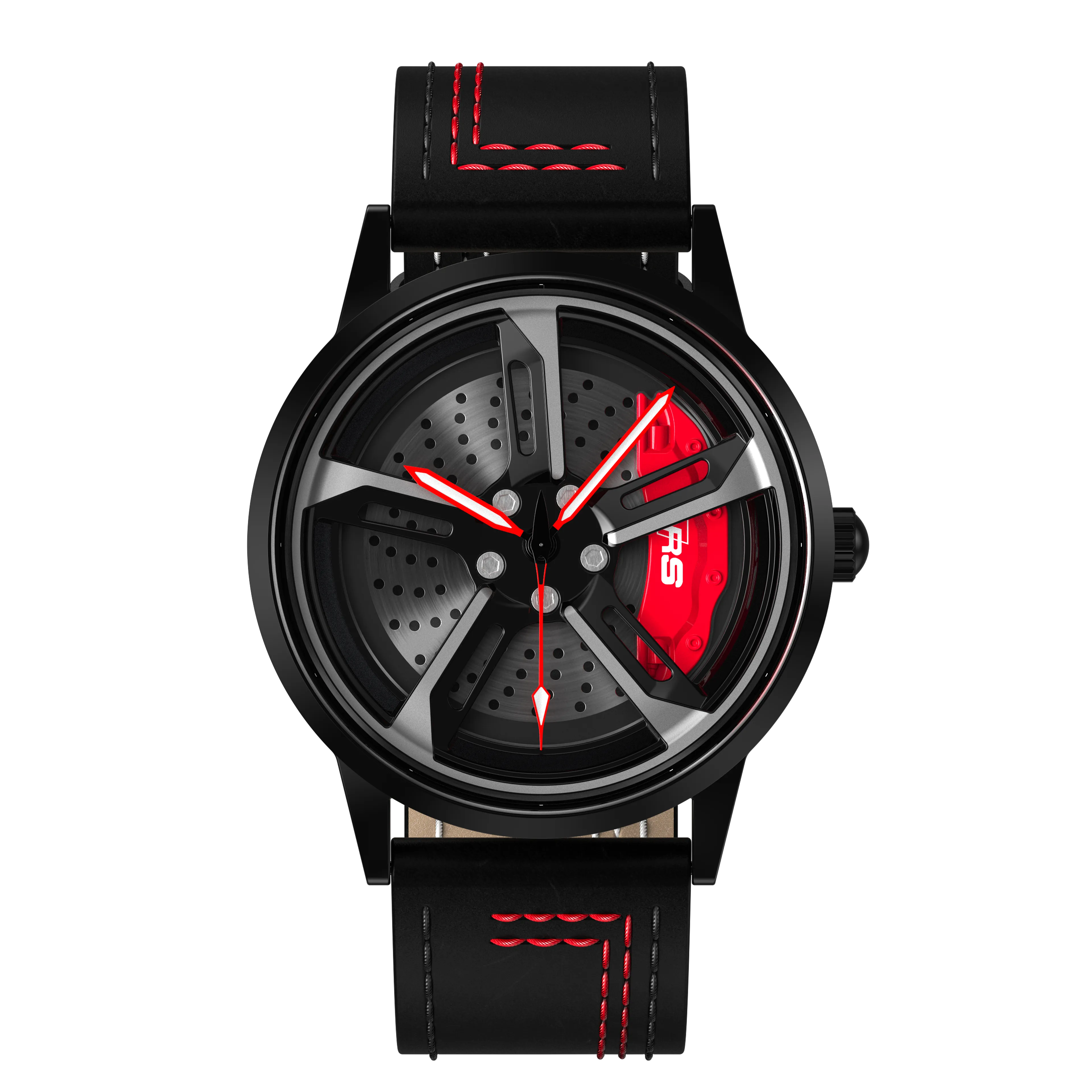 Shop Red Vorsprung RS7 Gyro - Red Leather Strap | RS Chrono