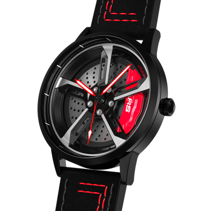Shop Red Vorsprung RS7 Gyro - Red Leather Strap | RS Chrono
