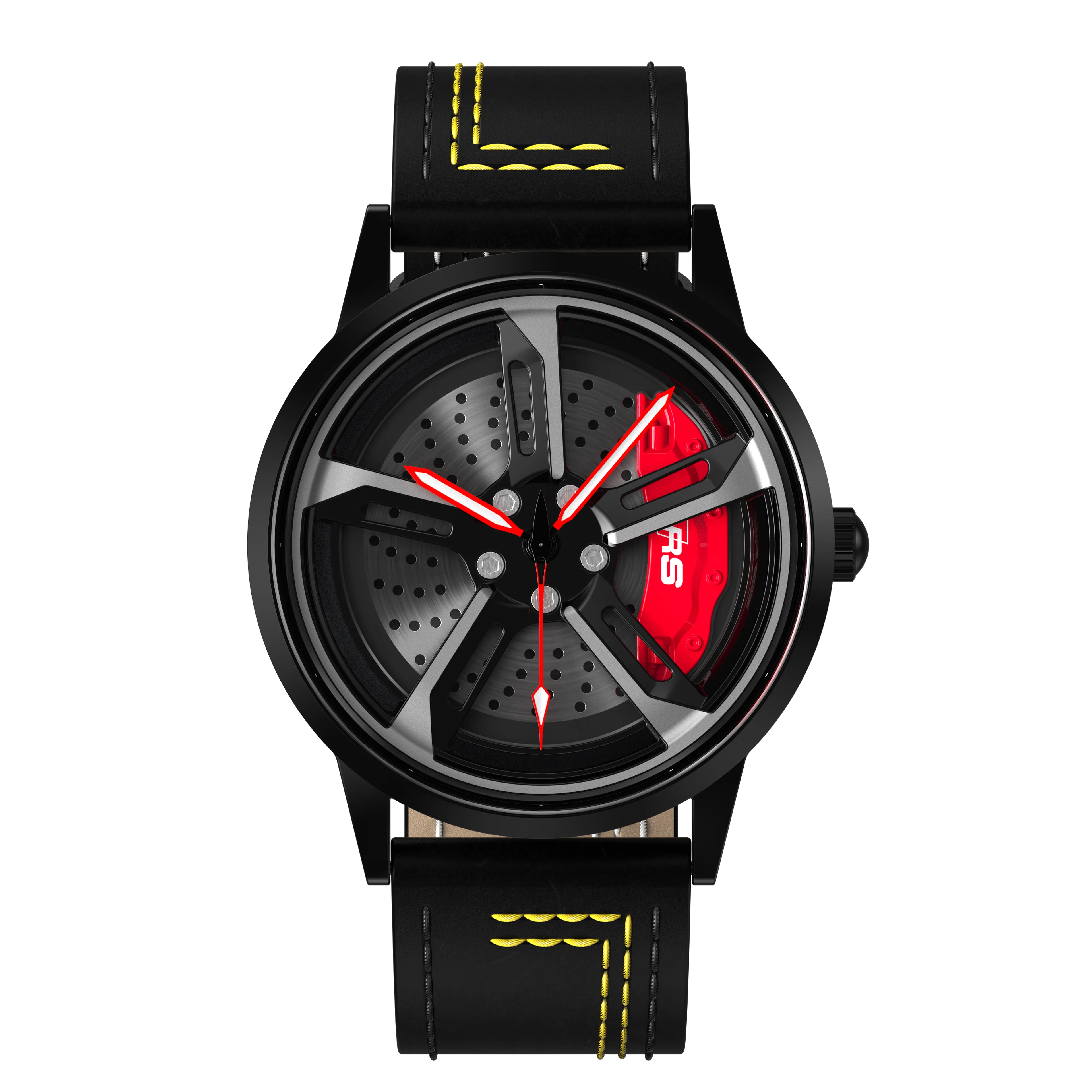 Shop Red Vorsprung RS7 Gyro - Yellow Leather Strap | RS Chrono