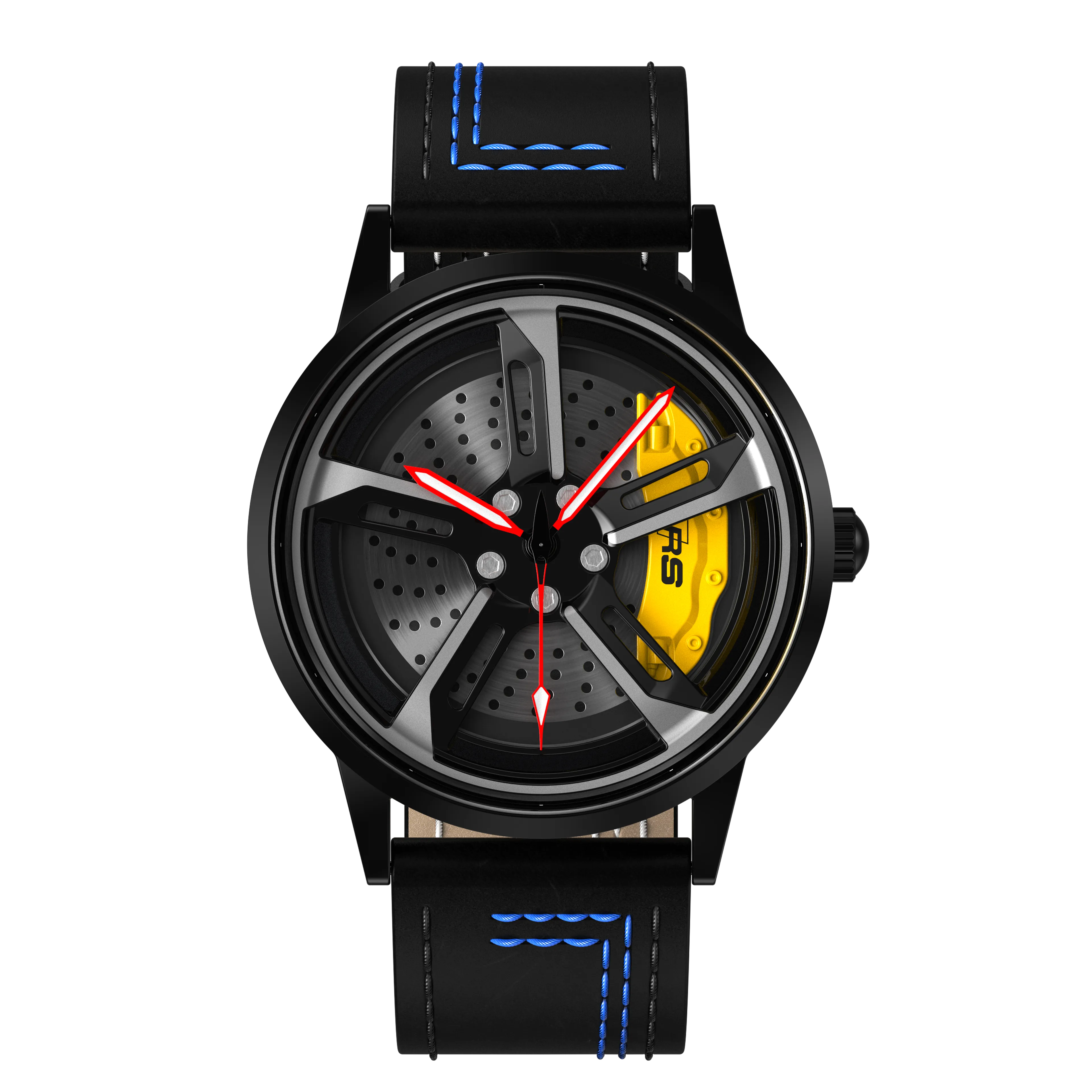 Shop Yellow Vorsprung RS7 Gyro - Blue Leather Strap | RS Chrono