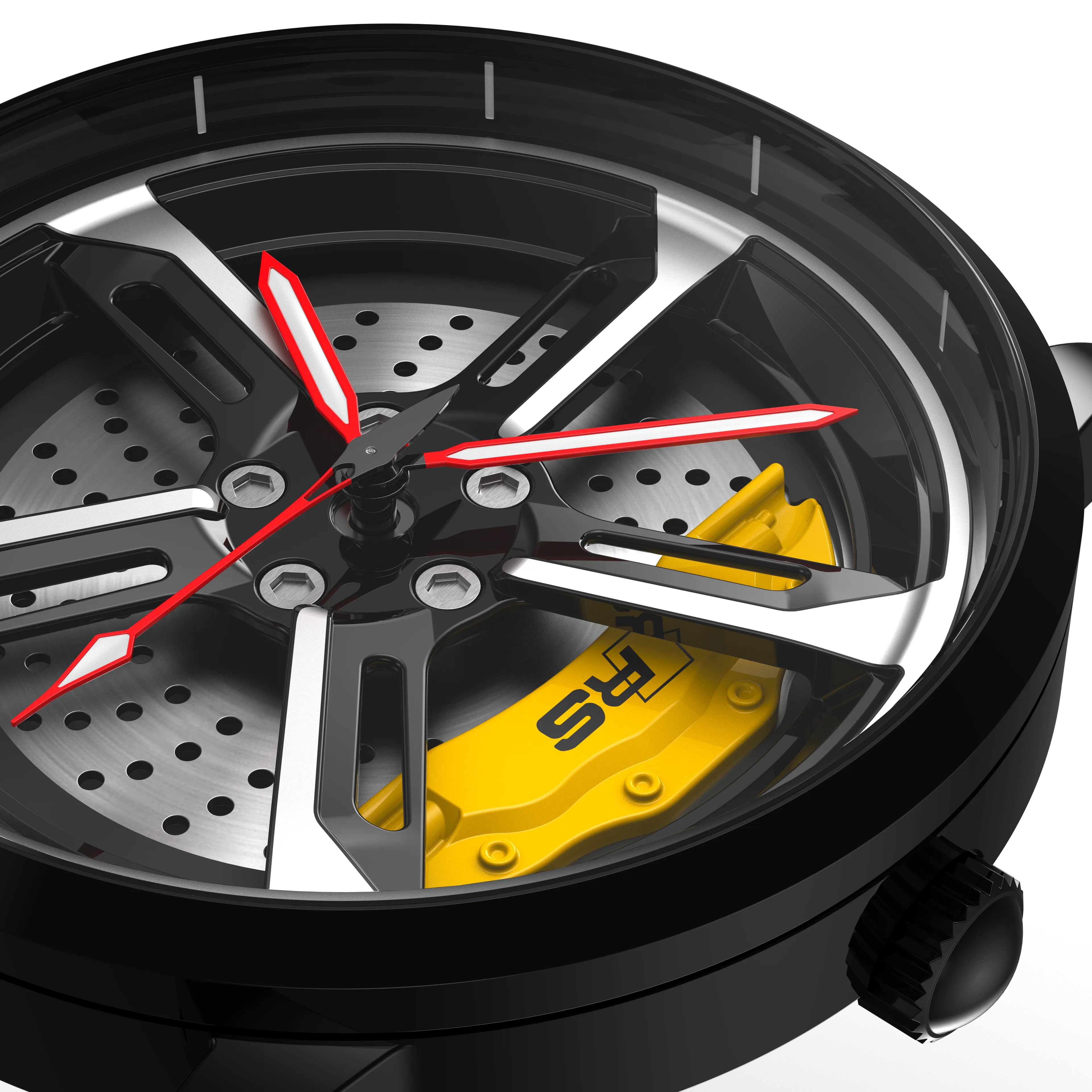 Shop Yellow Vorsprung RS7 Gyro - Yellow Leather Strap | RS Chrono