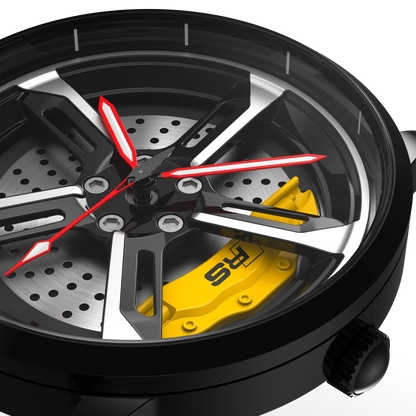 Shop Yellow Vorsprung RS7 Gyro - Yellow Leather Strap | RS Chrono