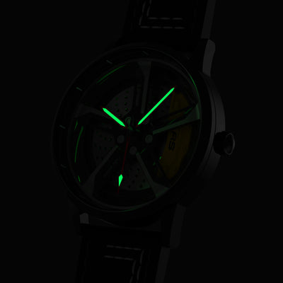 Shop Yellow Vorsprung RS7 Gyro - Yellow Leather Strap | RS Chrono